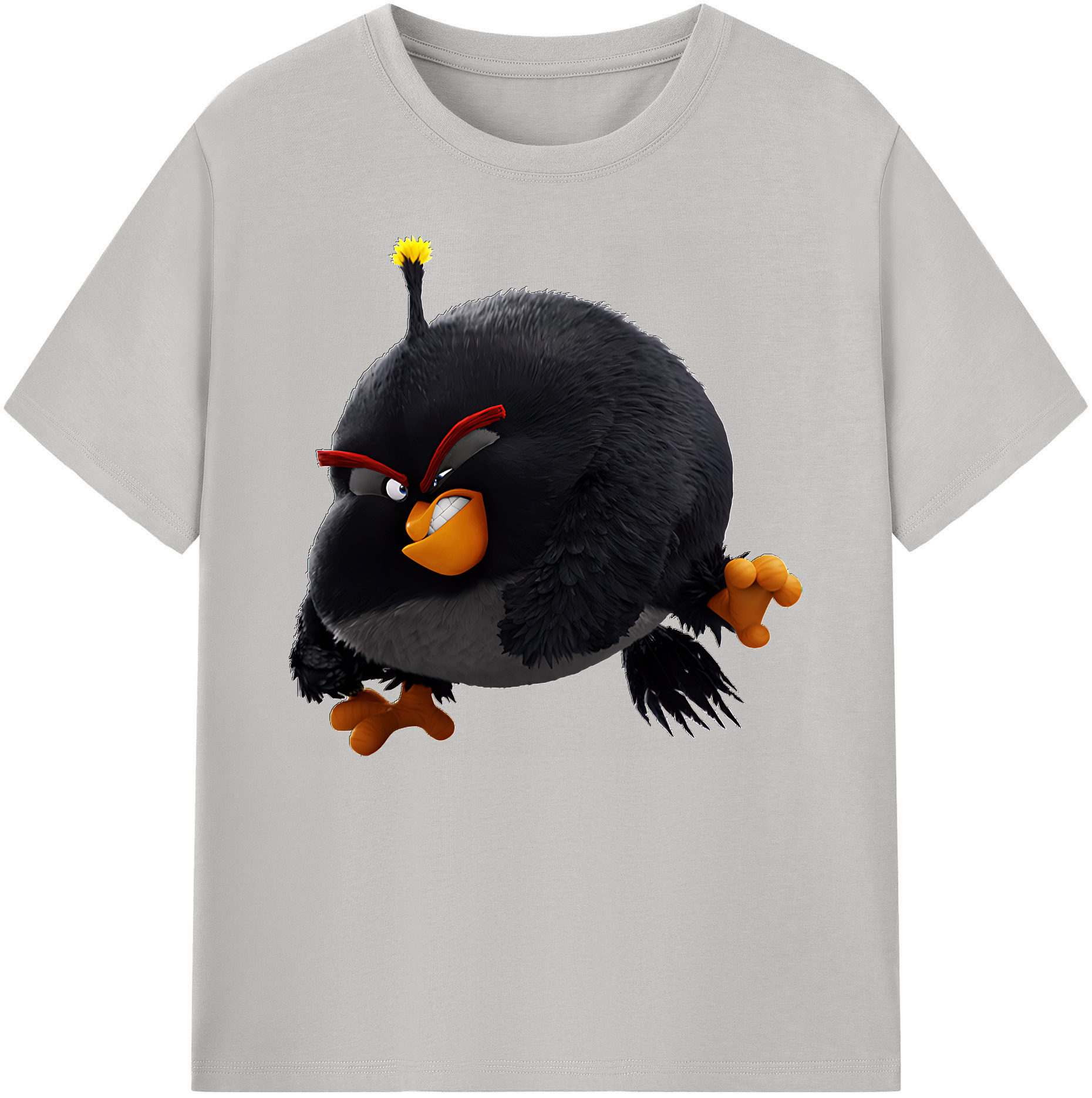 （画像用） Angry Birds アングリーバード 綿100％ メンズ半袖Tシャツ｜肌触りやわらか＆通気性