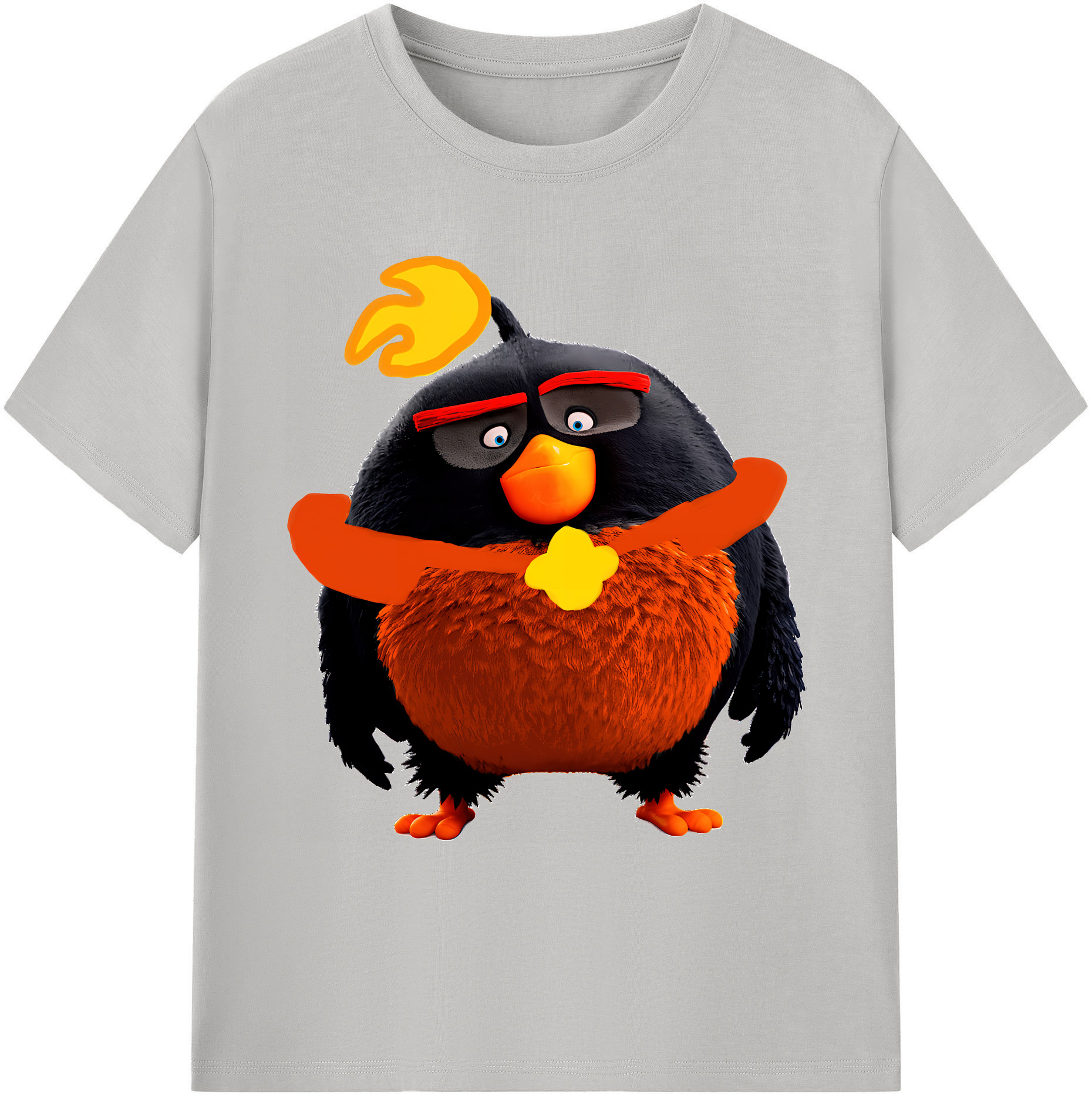 （画像用） Angry Birds アングリーバード 綿100％ メンズ半袖Tシャツ｜肌触りやわらか＆通気性