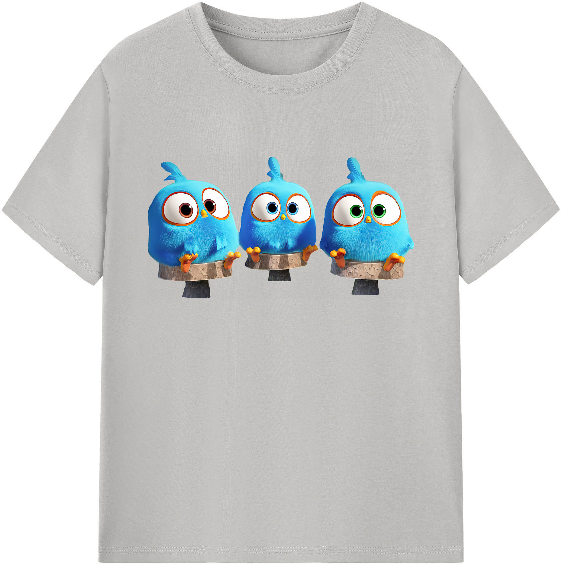（画像用） Angry Birds アングリーバード 綿100％ メンズ半袖Tシャツ｜肌触りやわらか＆通気性