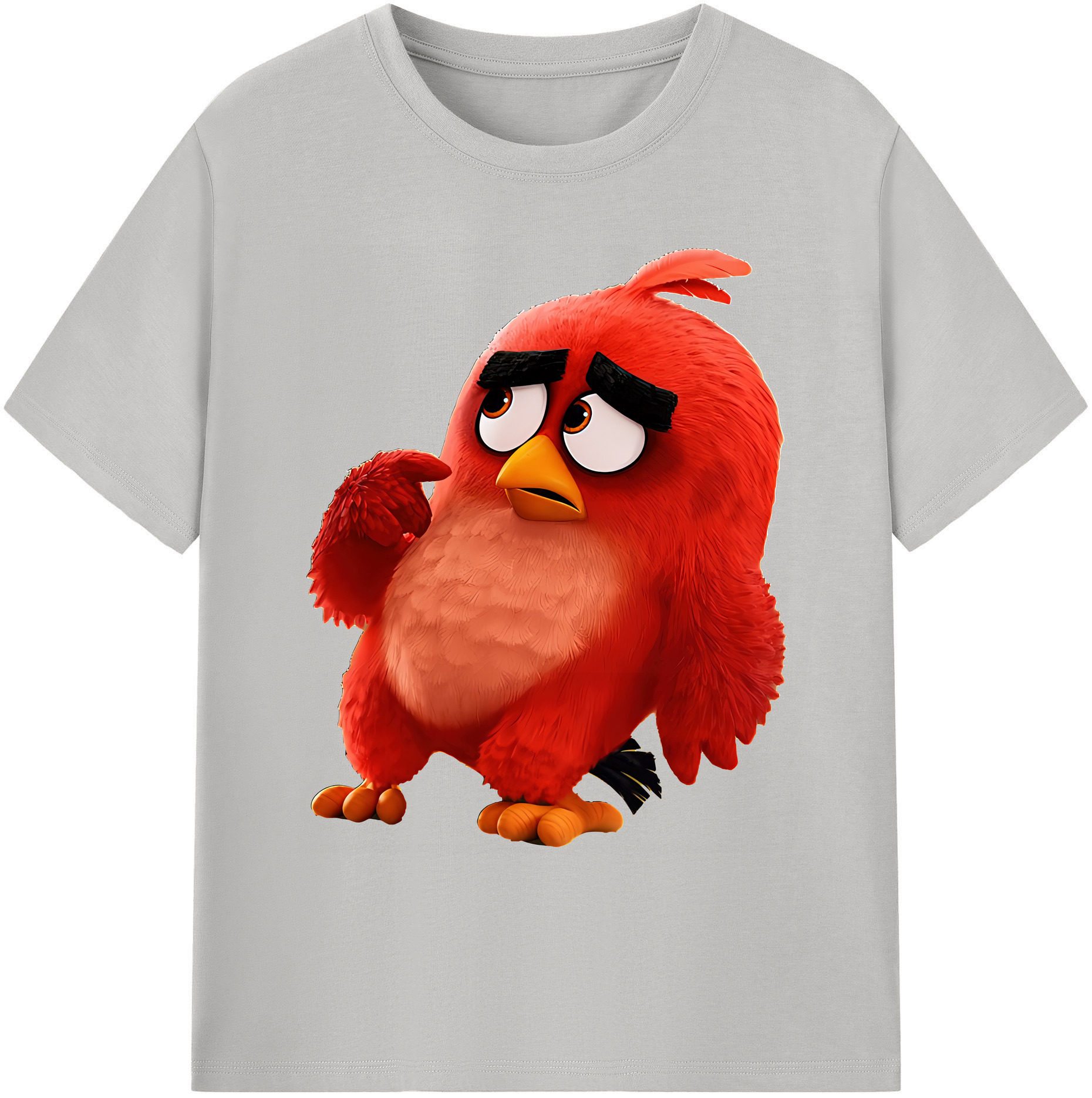 （画像用） Angry Birds アングリーバード 綿100％ メンズ半袖Tシャツ｜肌触りやわらか＆通気性