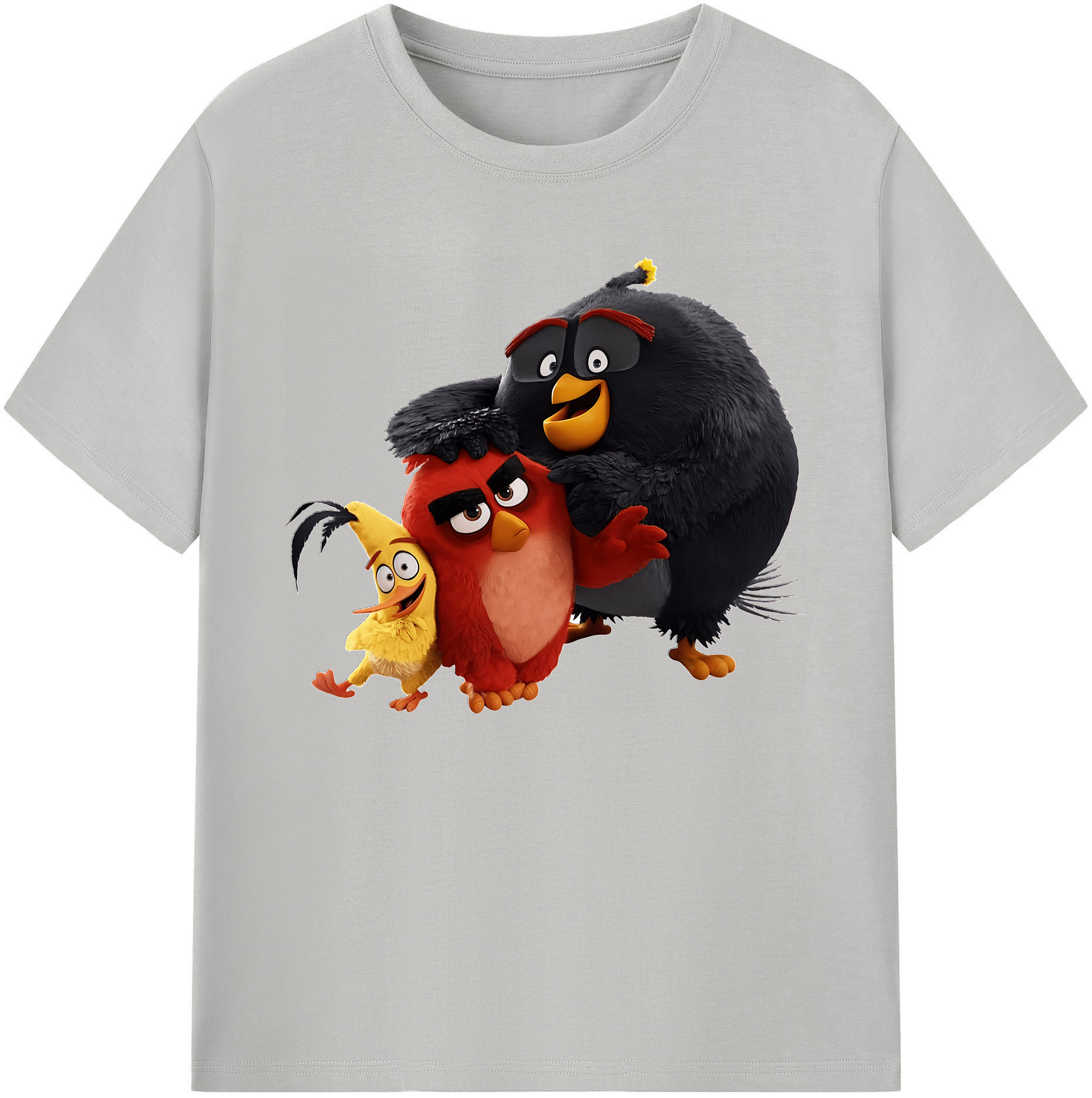 （画像用） Angry Birds アングリーバード 綿100％ メンズ半袖Tシャツ｜肌触りやわらか＆通気性