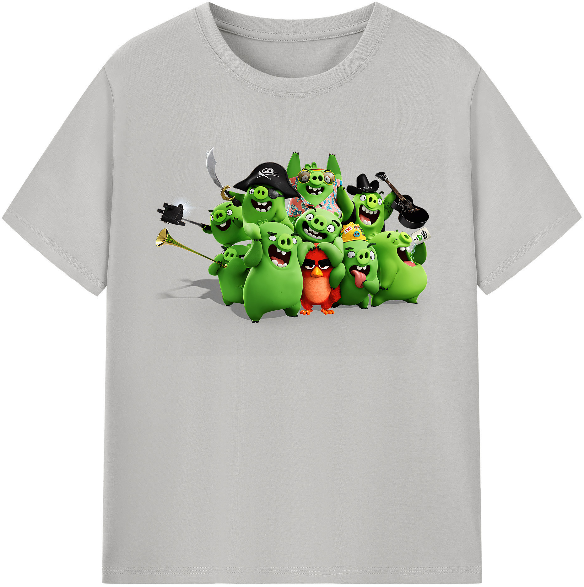 （画像用） Angry Birds アングリーバード 綿100％ メンズ半袖Tシャツ｜肌触りやわらか＆通気性
