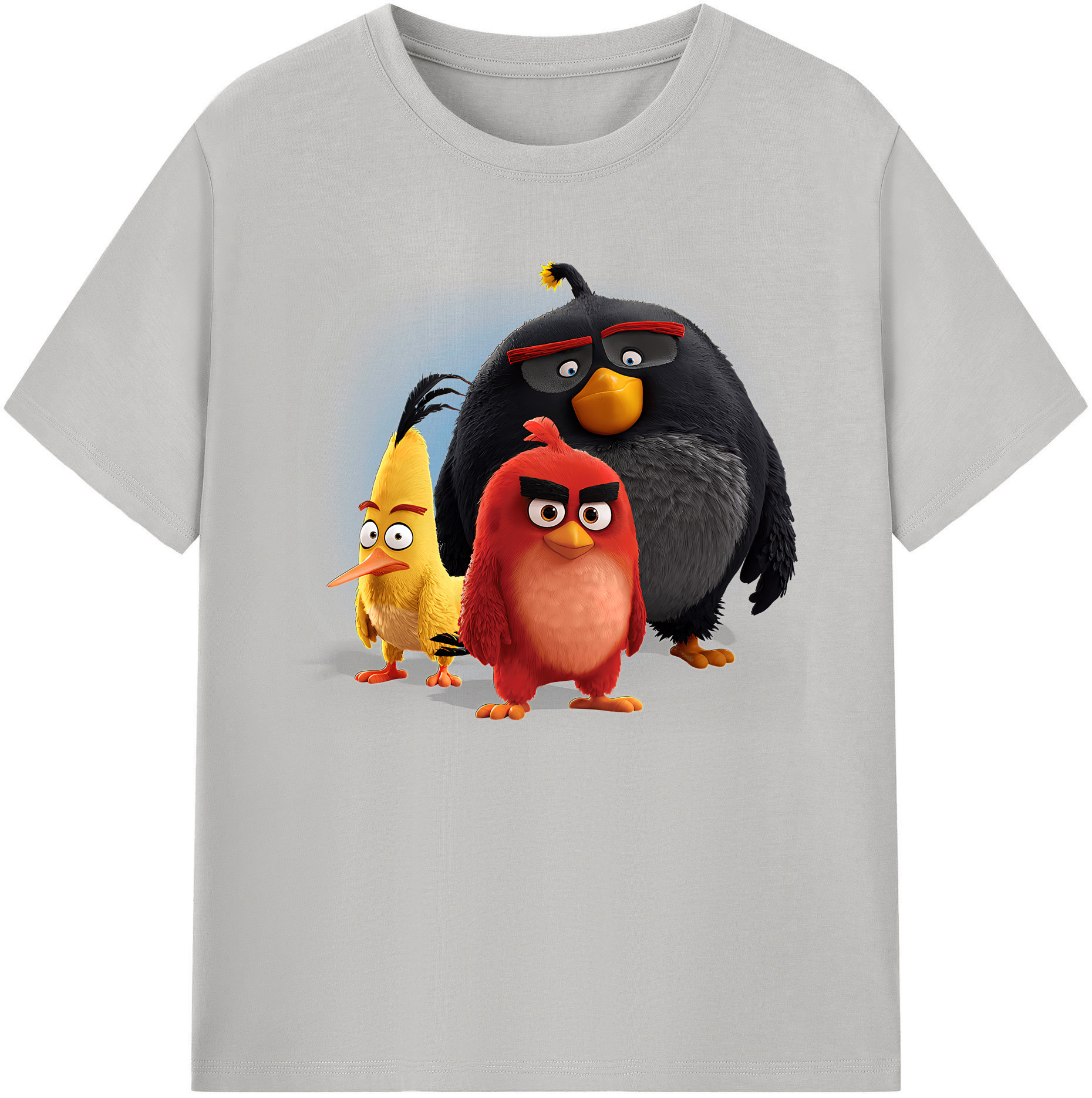 （画像用） Angry Birds アングリーバード 綿100％ メンズ半袖Tシャツ｜肌触りやわらか＆通気性
