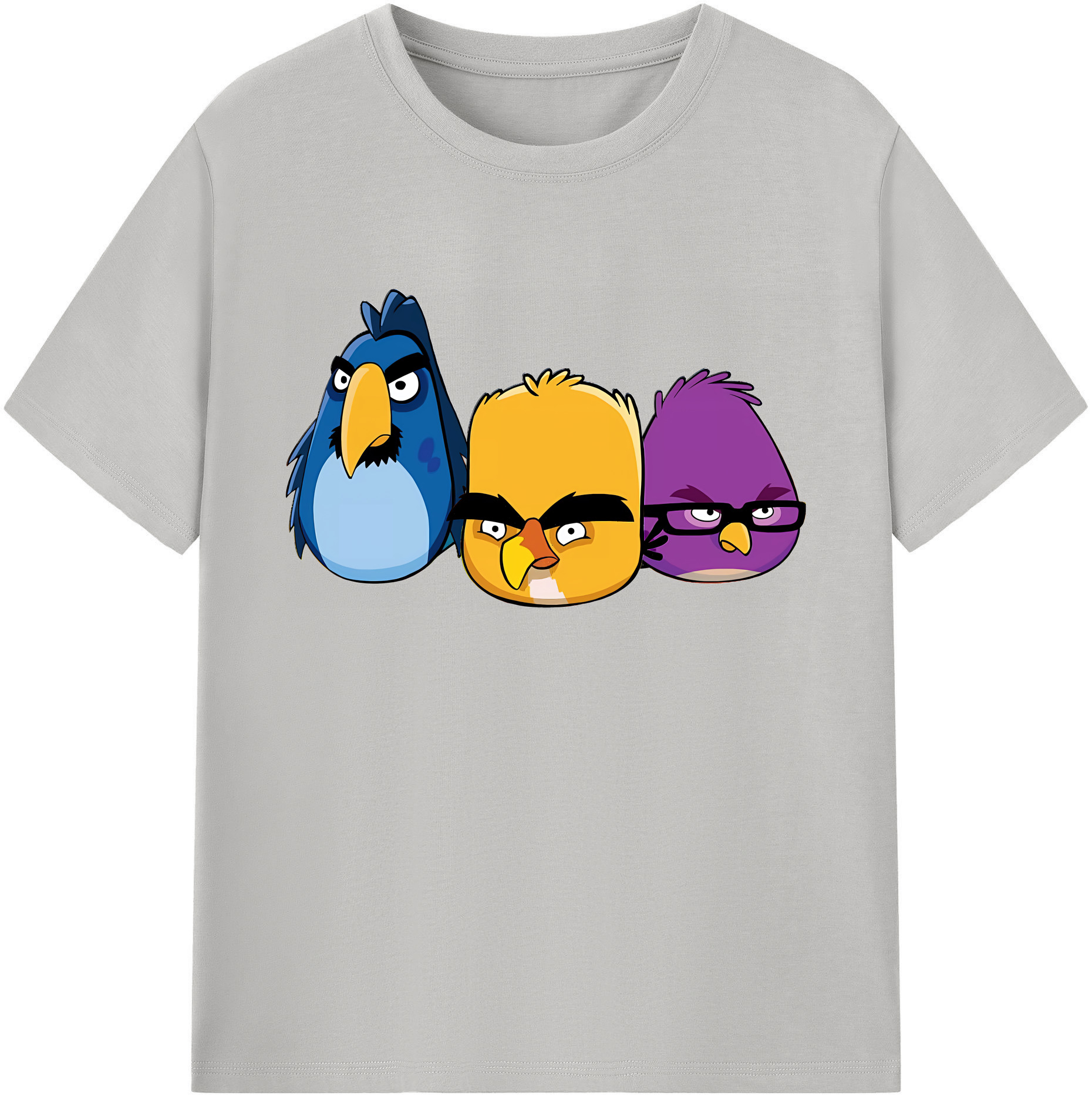 （画像用） Angry Birds アングリーバード 綿100％ メンズ半袖Tシャツ｜肌触りやわらか＆通気性