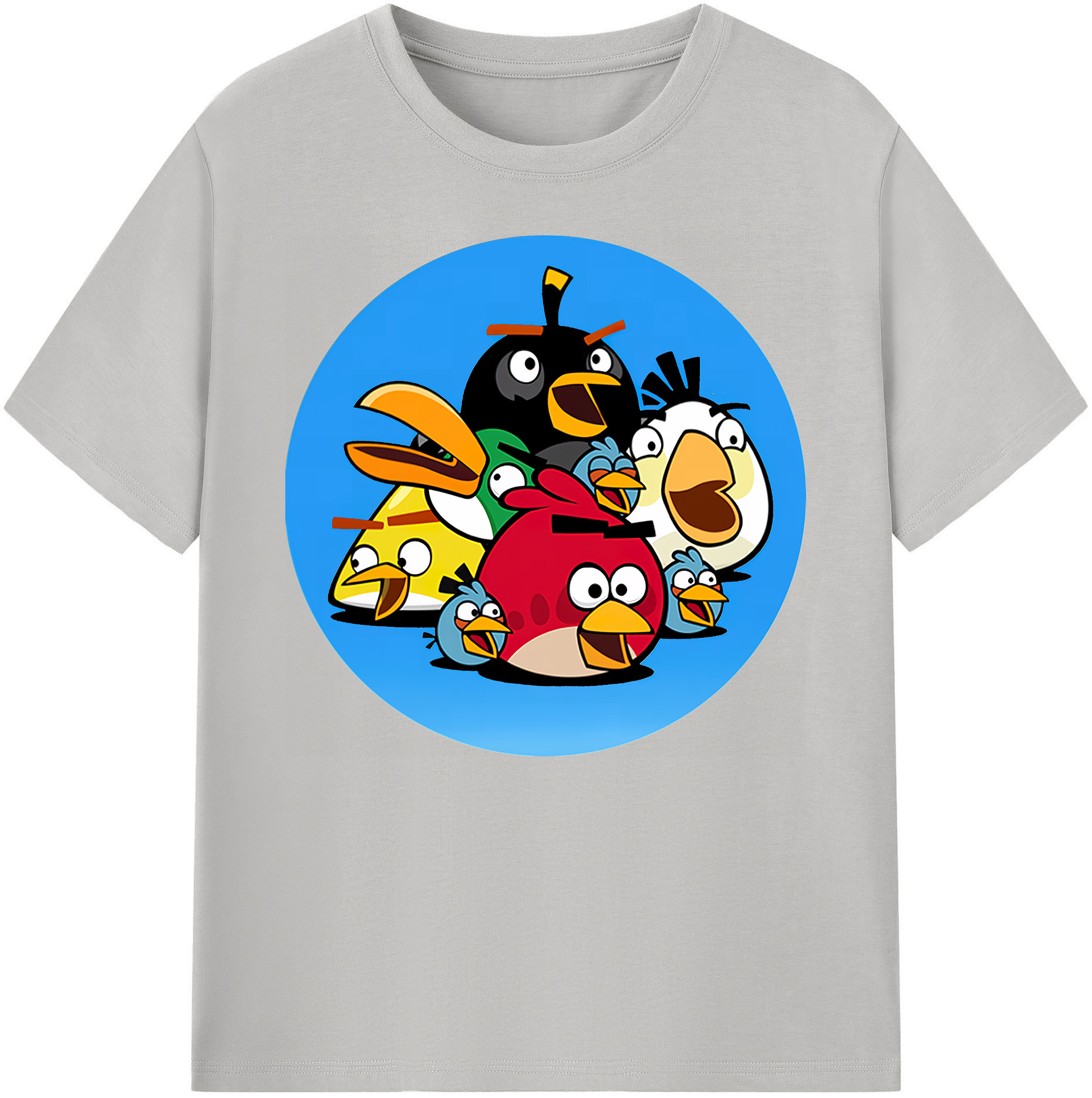 （画像用） Angry Birds アングリーバード 綿100％ メンズ半袖Tシャツ｜肌触りやわらか＆通気性