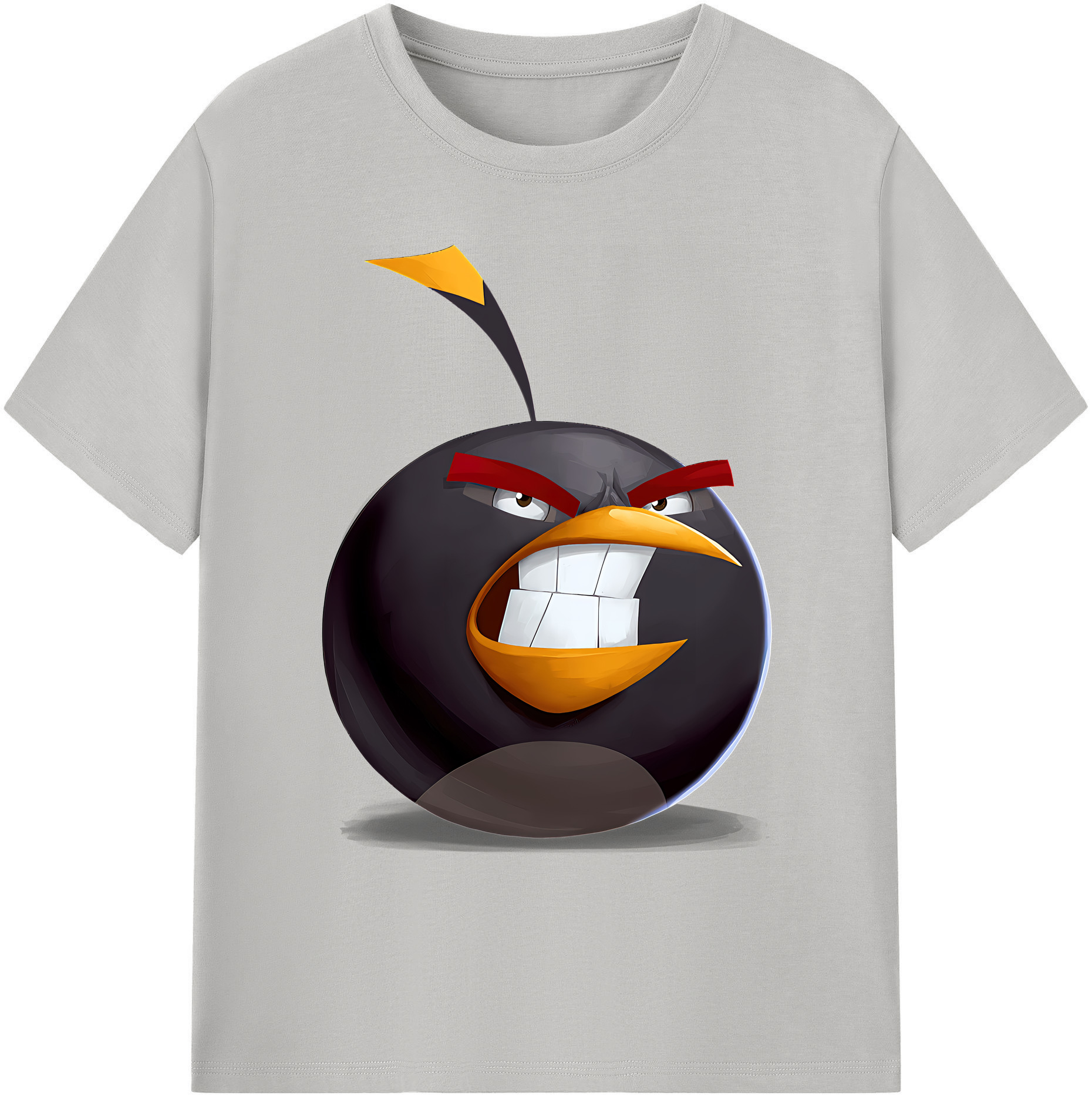 （画像用） Angry Birds アングリーバード 綿100％ メンズ半袖Tシャツ｜肌触りやわらか＆通気性