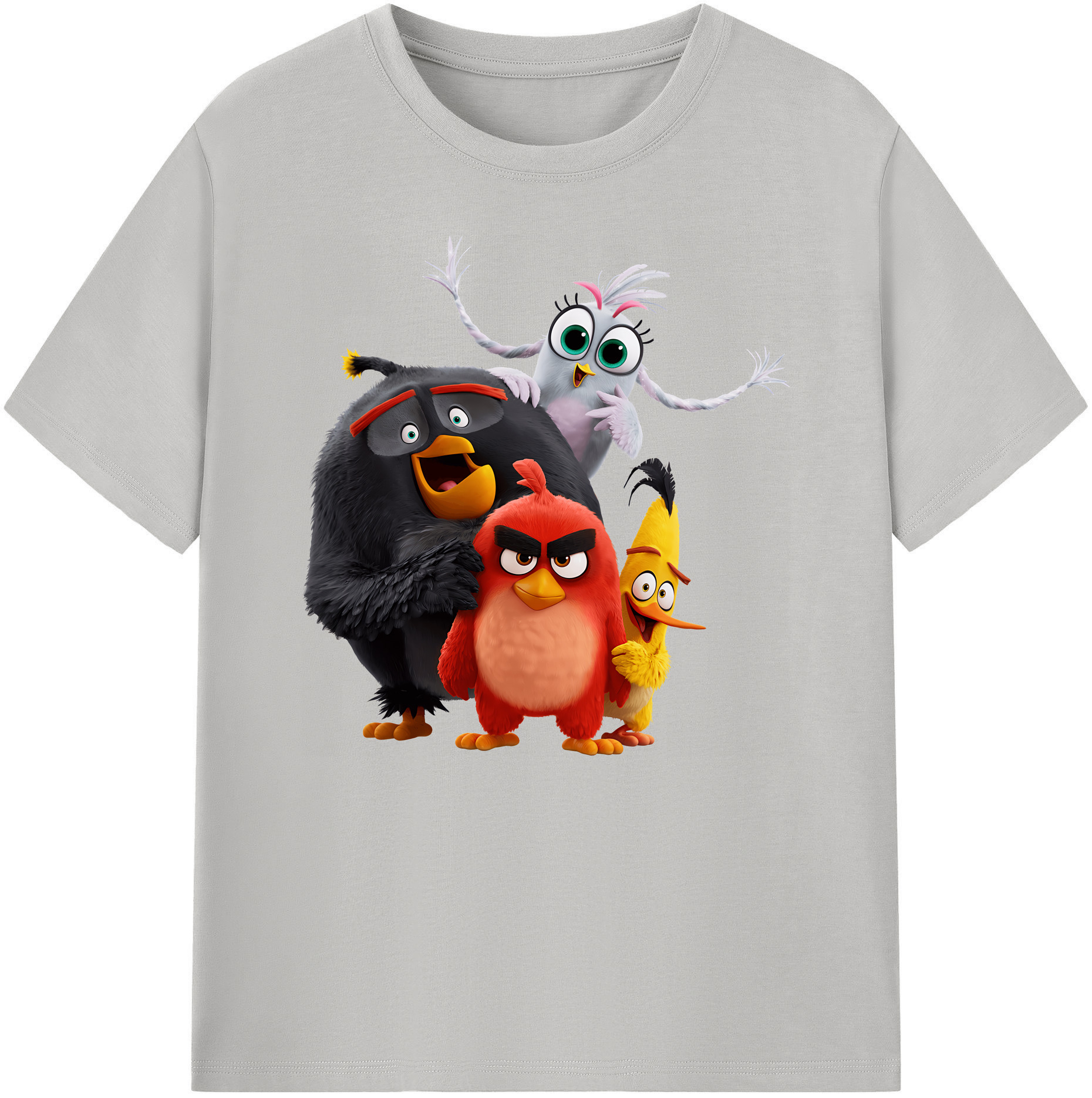 （画像用） Angry Birds アングリーバード 綿100％ メンズ半袖Tシャツ｜肌触りやわらか＆通気性