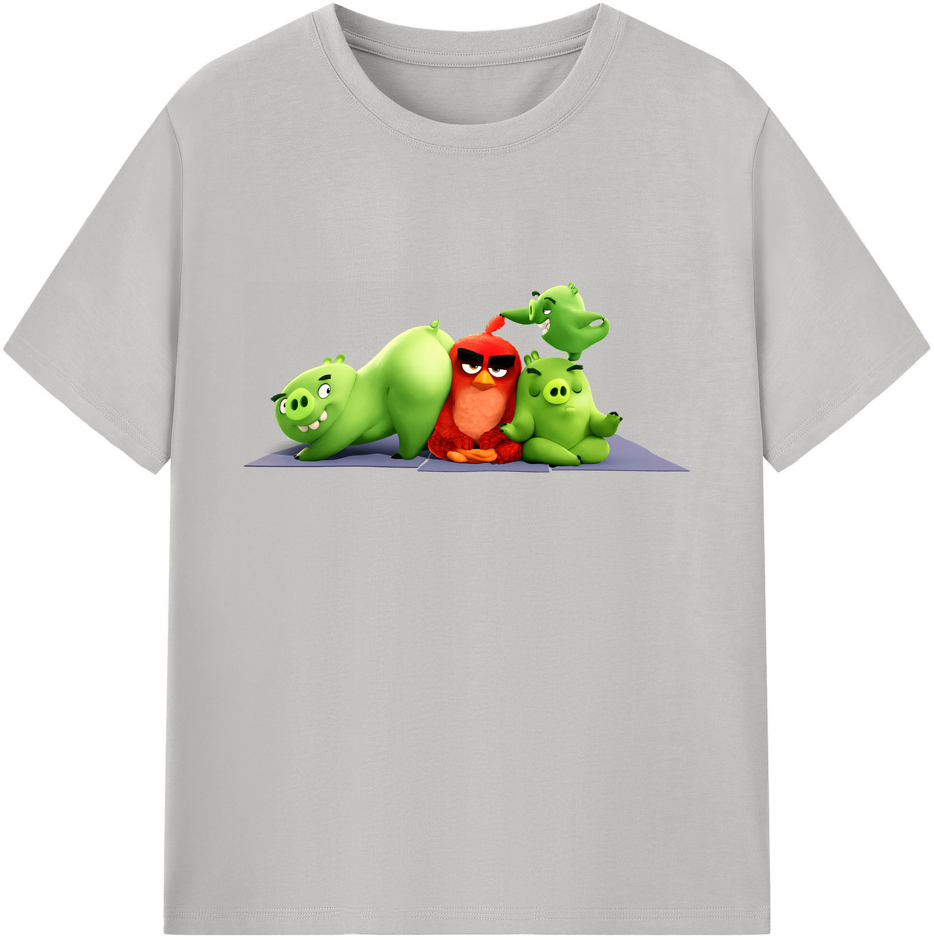 （画像用） Angry Birds アングリーバード 綿100％ メンズ半袖Tシャツ｜肌触りやわらか＆通気性