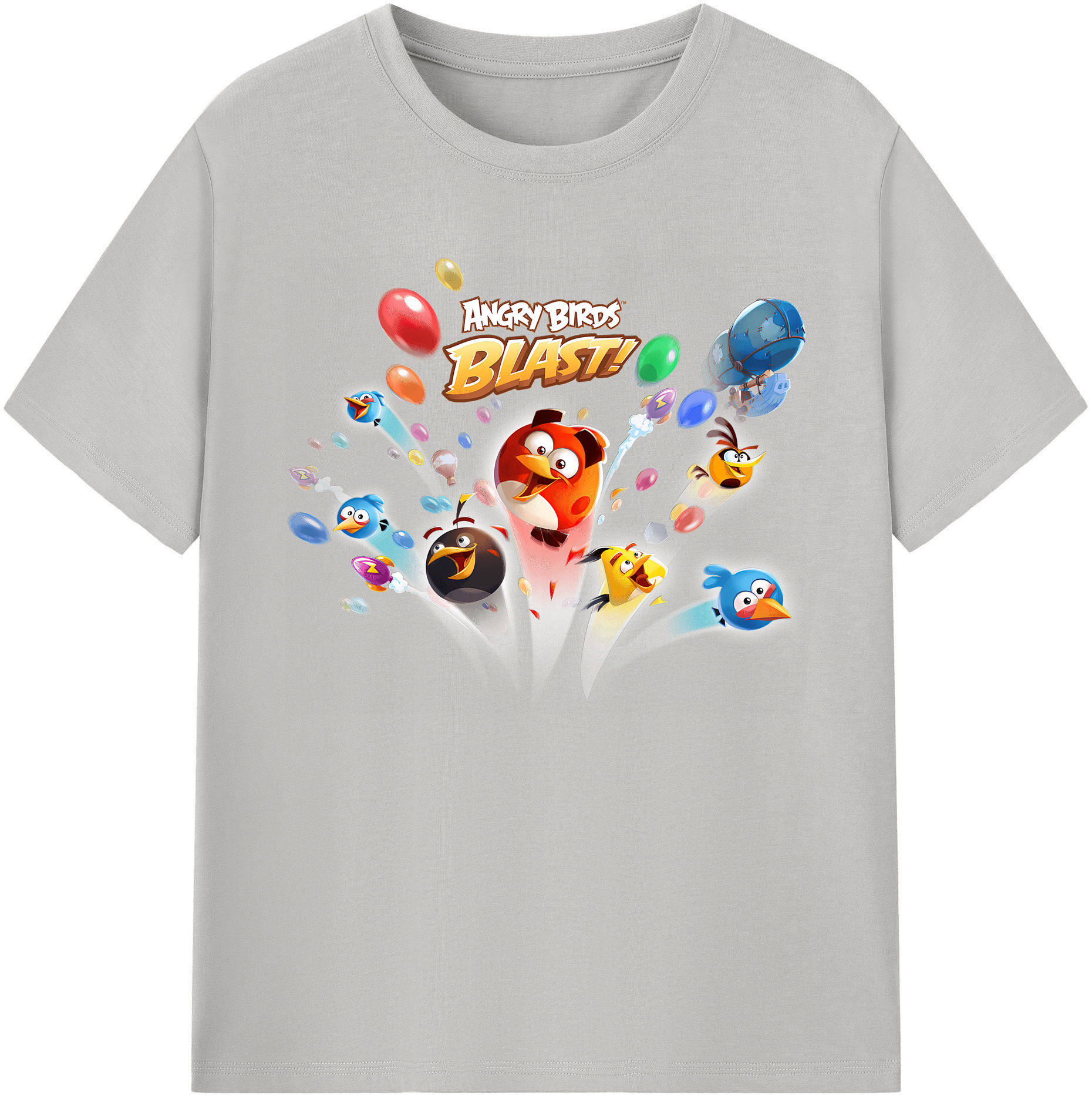 （画像用） Angry Birds アングリーバード 綿100％ メンズ半袖Tシャツ｜肌触りやわらか＆通気性