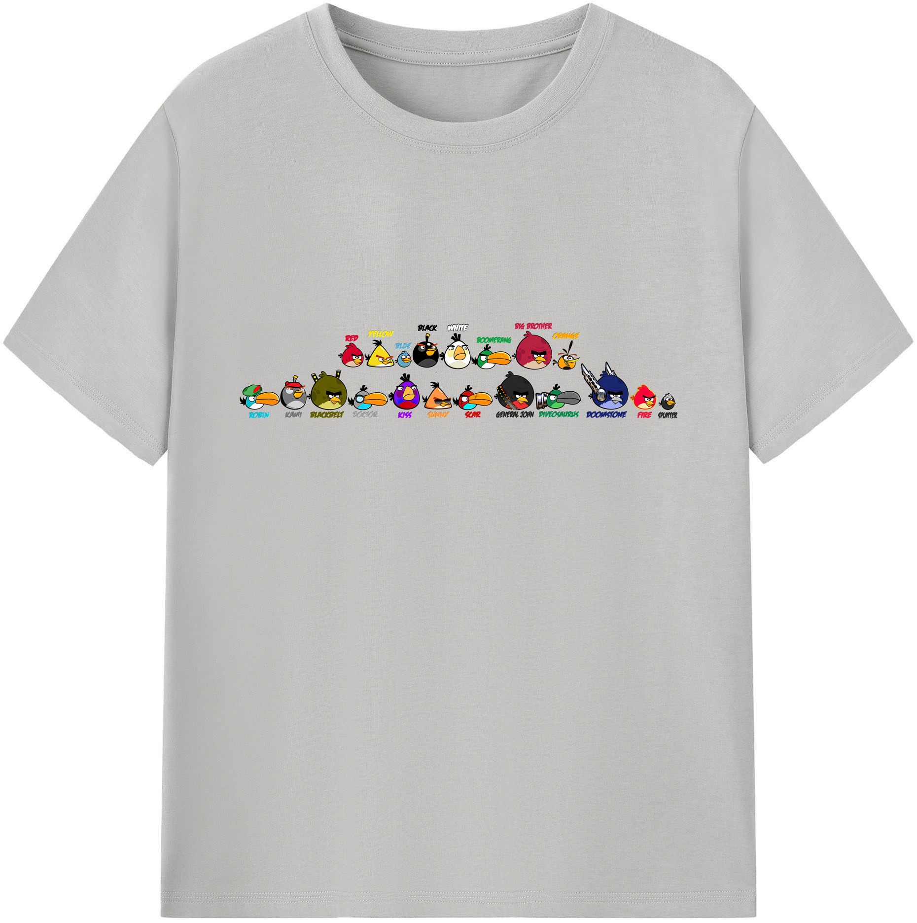 （画像用） Angry Birds アングリーバード 綿100％ メンズ半袖Tシャツ｜肌触りやわらか＆通気性