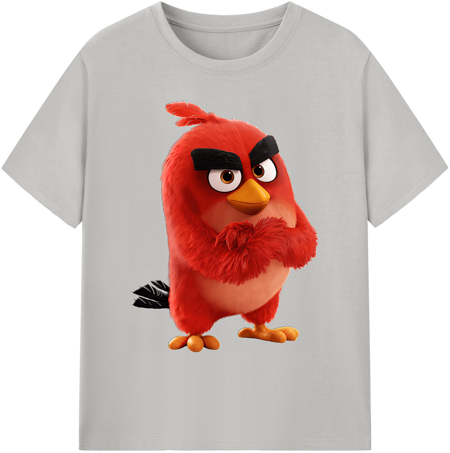 （画像用） Angry Birds アングリーバード 綿100％ メンズ半袖Tシャツ｜肌触りやわらか＆通気性