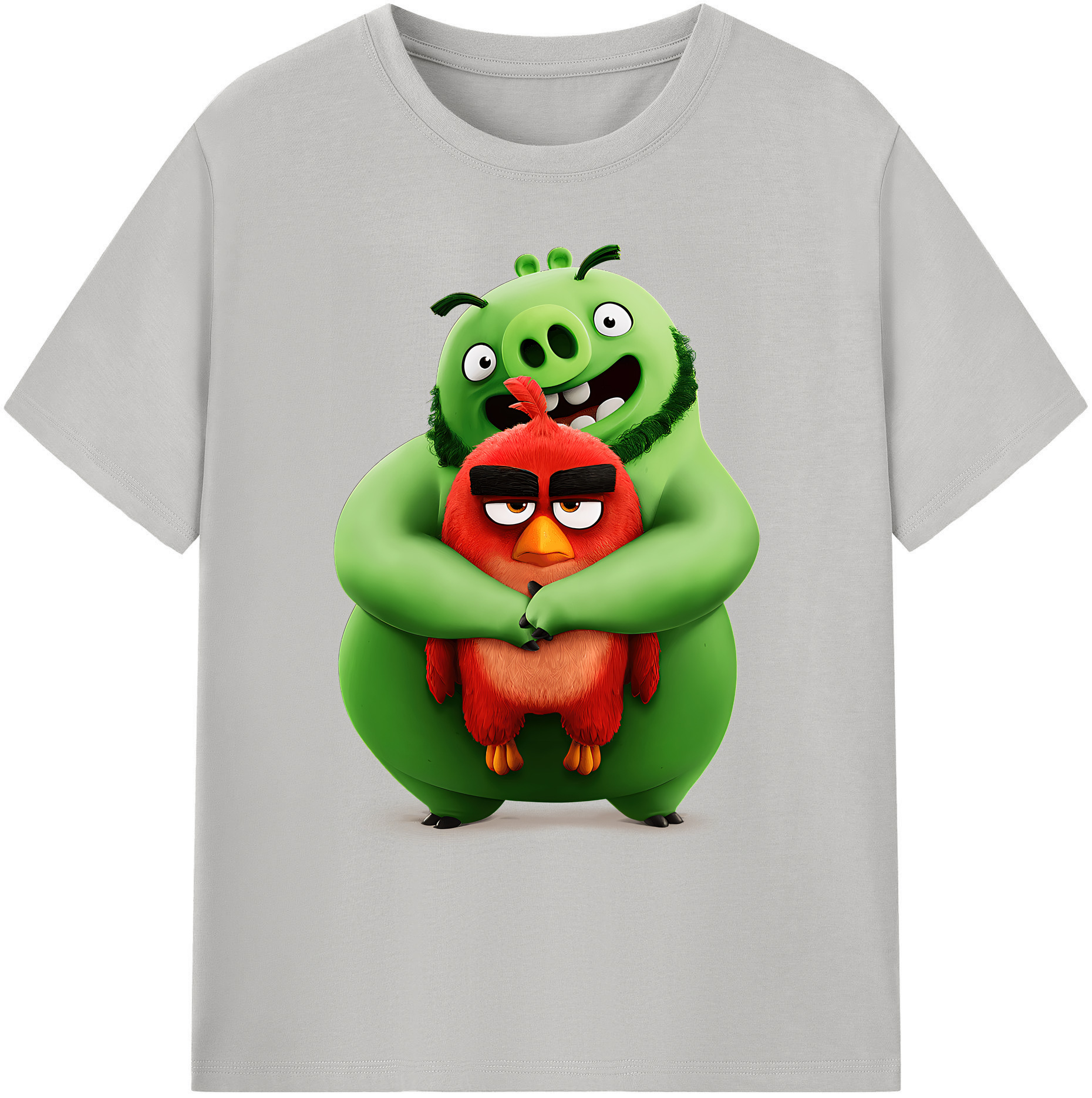 （画像用） Angry Birds アングリーバード 綿100％ メンズ半袖Tシャツ｜肌触りやわらか＆通気性