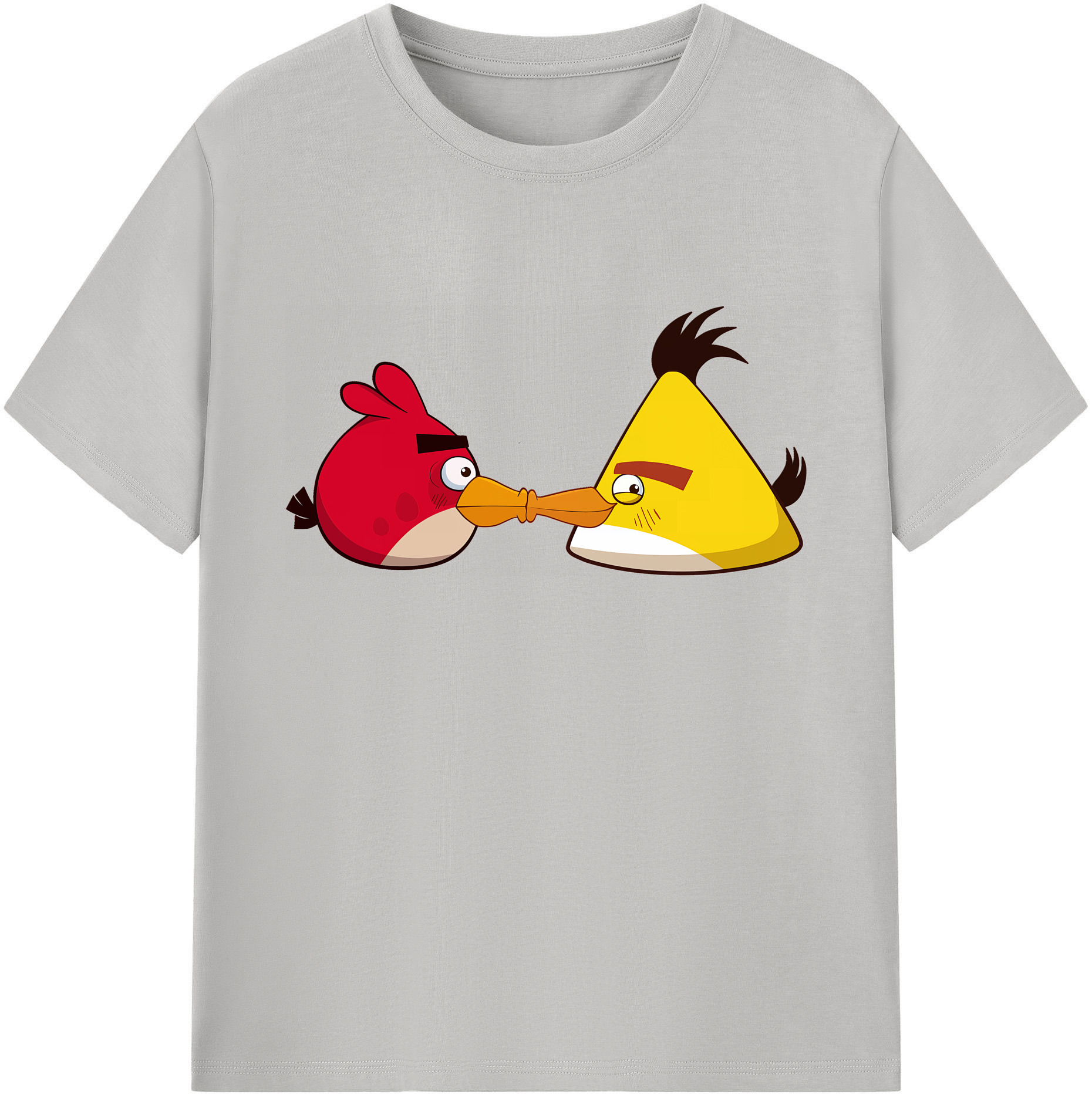 （画像用） Angry Birds アングリーバード 綿100％ メンズ半袖Tシャツ｜肌触りやわらか＆通気性