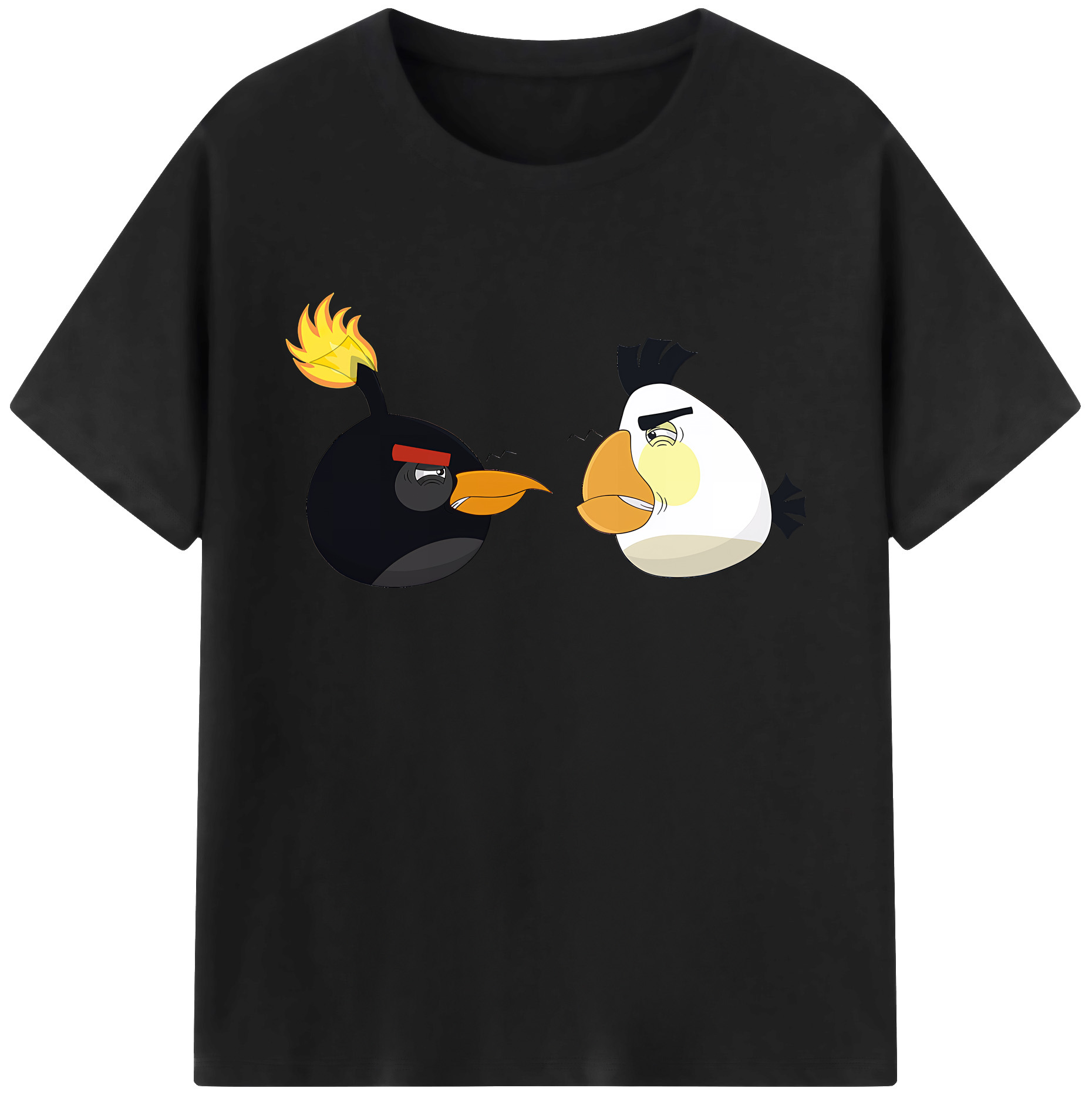 （画像用） Angry Birds アングリーバード 綿100％ メンズ半袖Tシャツ｜肌触りやわらか＆通気性