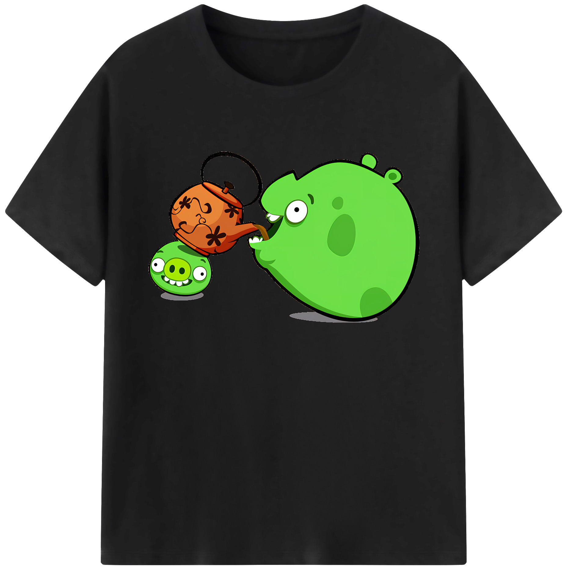 （画像用） Angry Birds アングリーバード 綿100％ メンズ半袖Tシャツ｜肌触りやわらか＆通気性