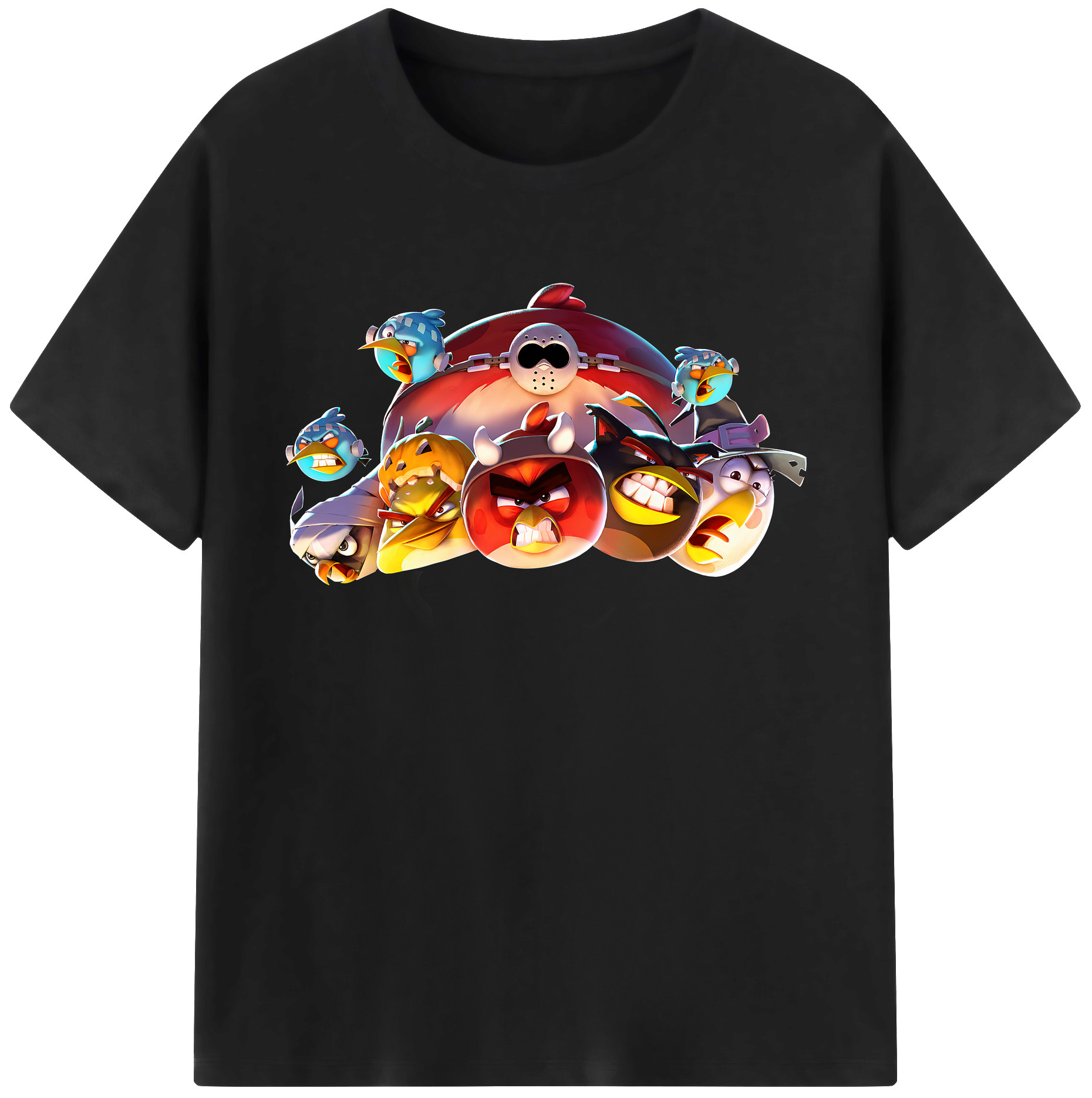 （画像用） Angry Birds アングリーバード 綿100％ メンズ半袖Tシャツ｜肌触りやわらか＆通気性