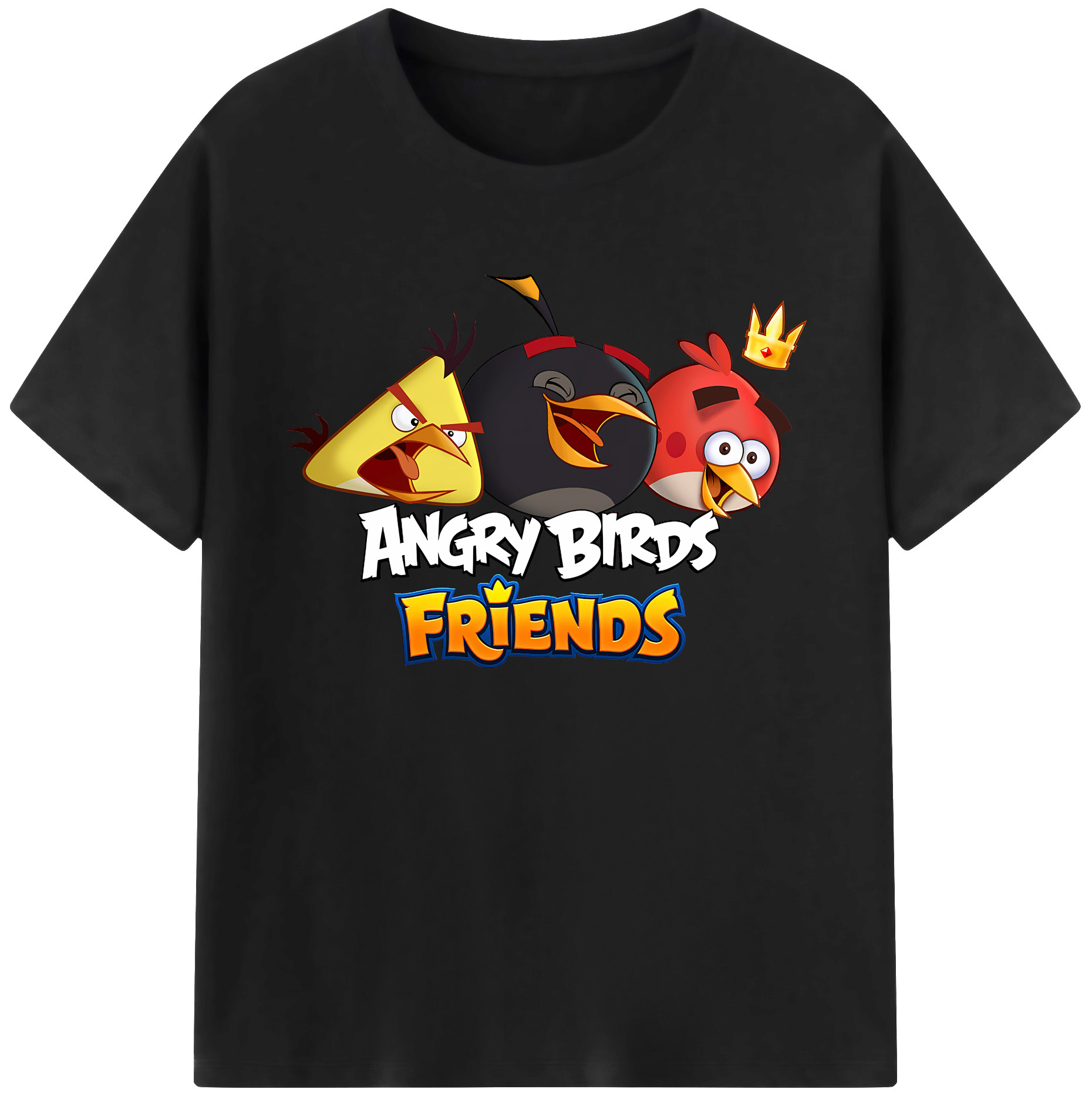 （画像用） Angry Birds アングリーバード 綿100％ メンズ半袖Tシャツ｜肌触りやわらか＆通気性