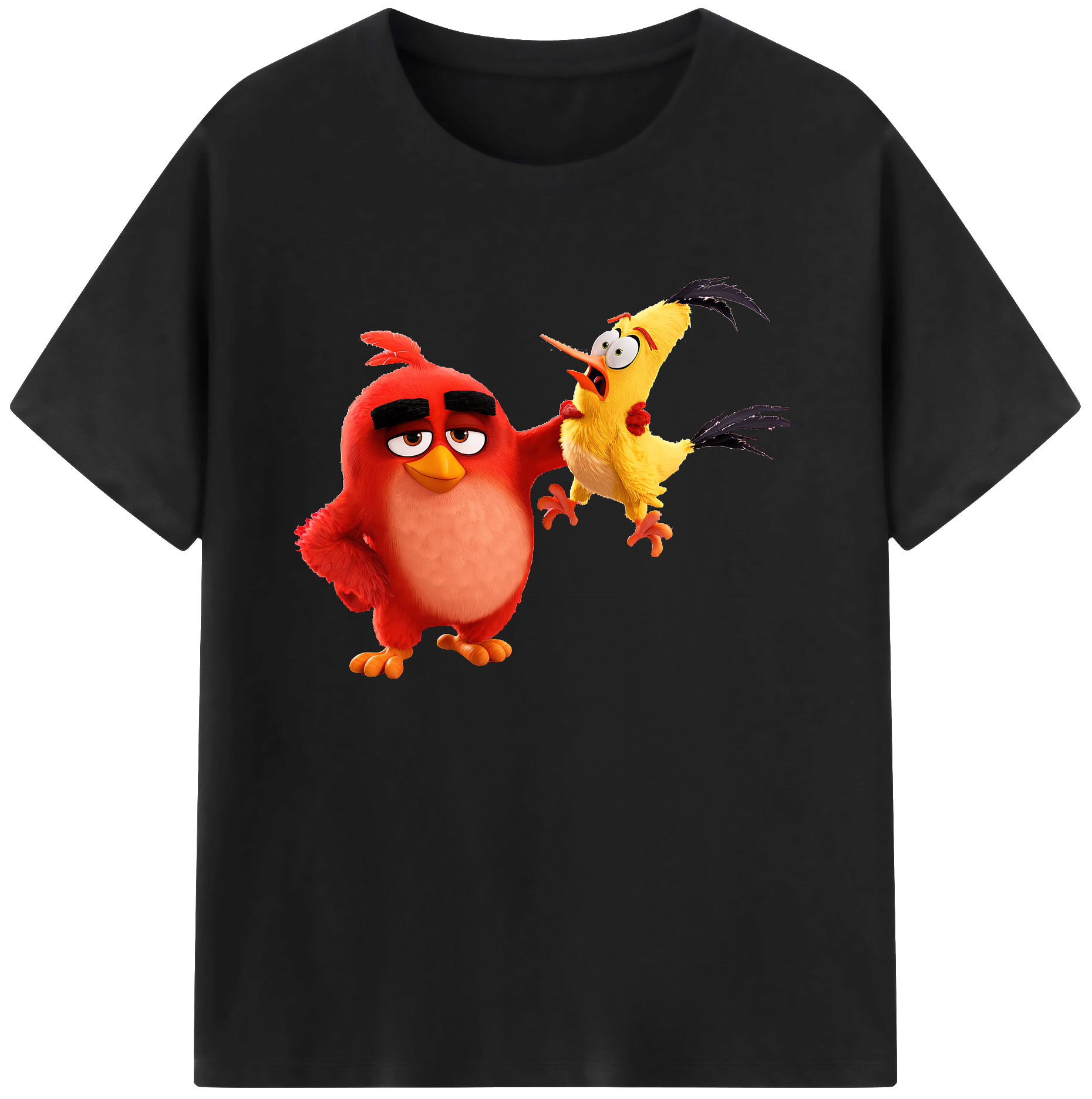 （画像用） Angry Birds アングリーバード 綿100％ メンズ半袖Tシャツ｜肌触りやわらか＆通気性
