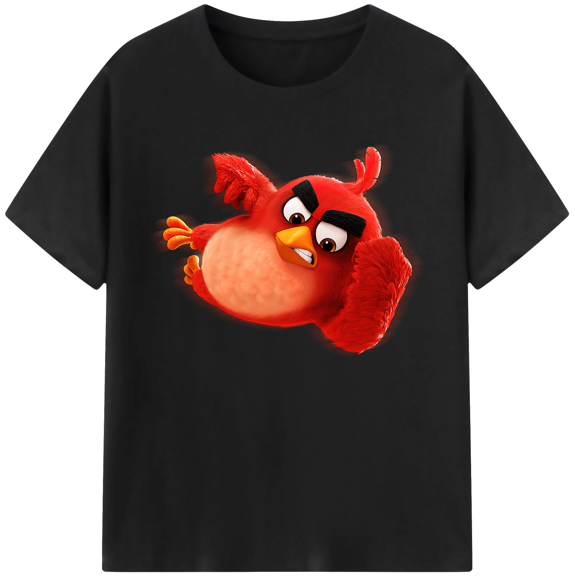 （画像用） Angry Birds アングリーバード 綿100％ メンズ半袖Tシャツ｜肌触りやわらか＆通気性