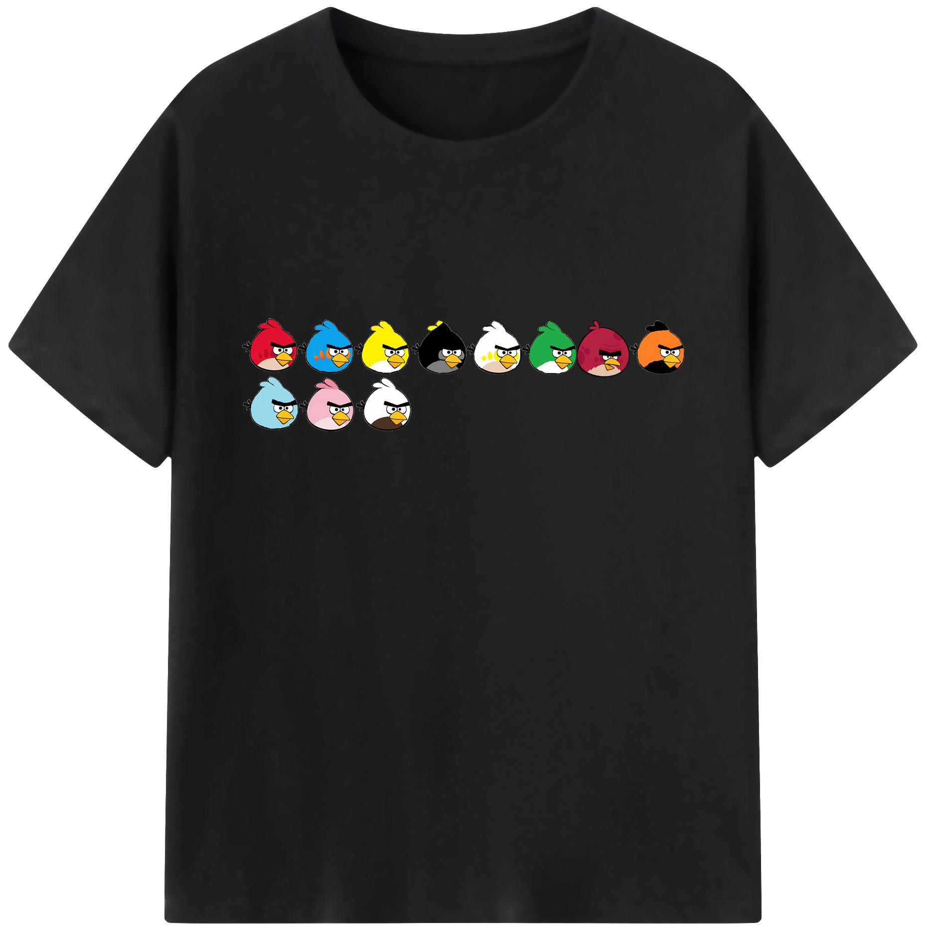 （画像用） Angry Birds アングリーバード 綿100％ メンズ半袖Tシャツ｜肌触りやわらか＆通気性