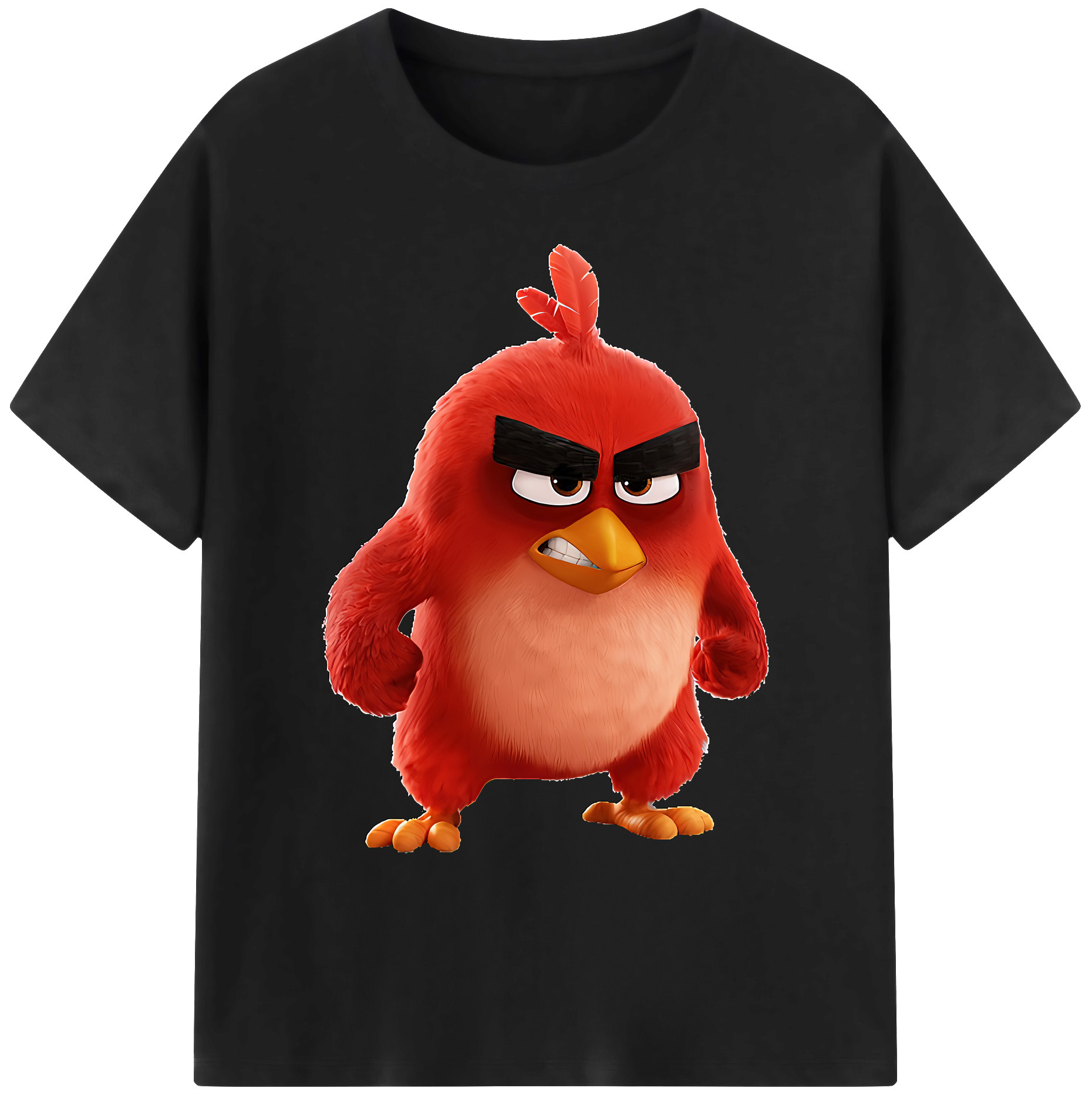 （画像用） Angry Birds アングリーバード 綿100％ メンズ半袖Tシャツ｜肌触りやわらか＆通気性