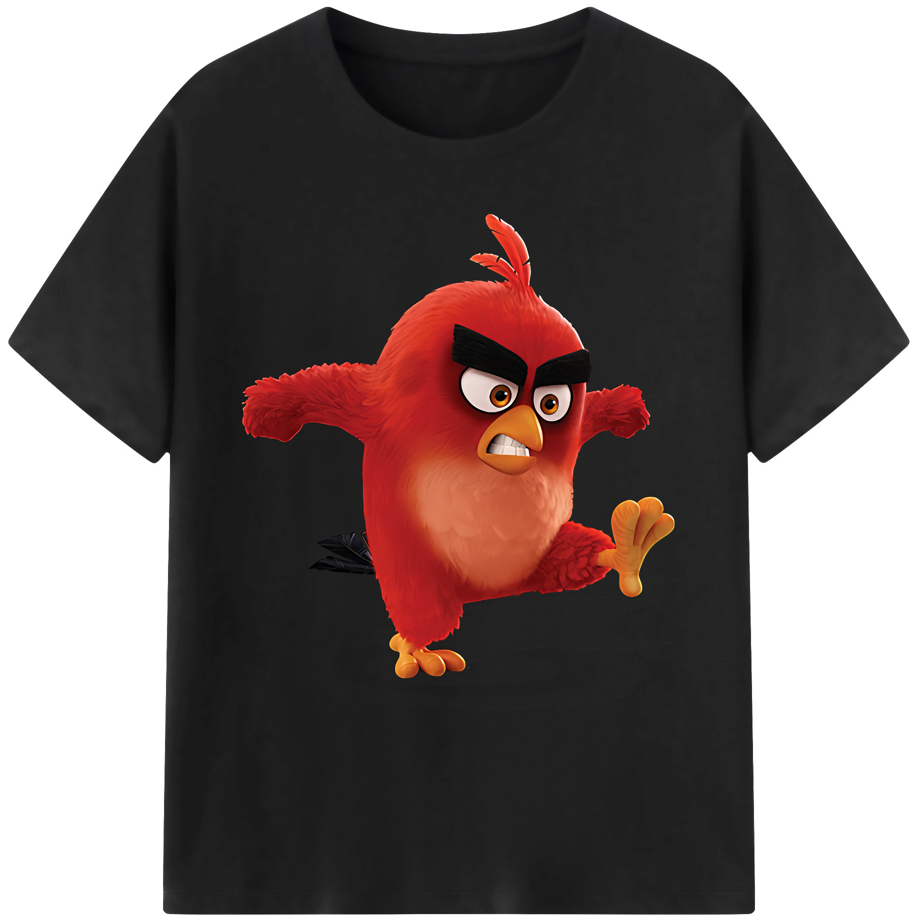 （画像用） Angry Birds アングリーバード 綿100％ メンズ半袖Tシャツ｜肌触りやわらか＆通気性