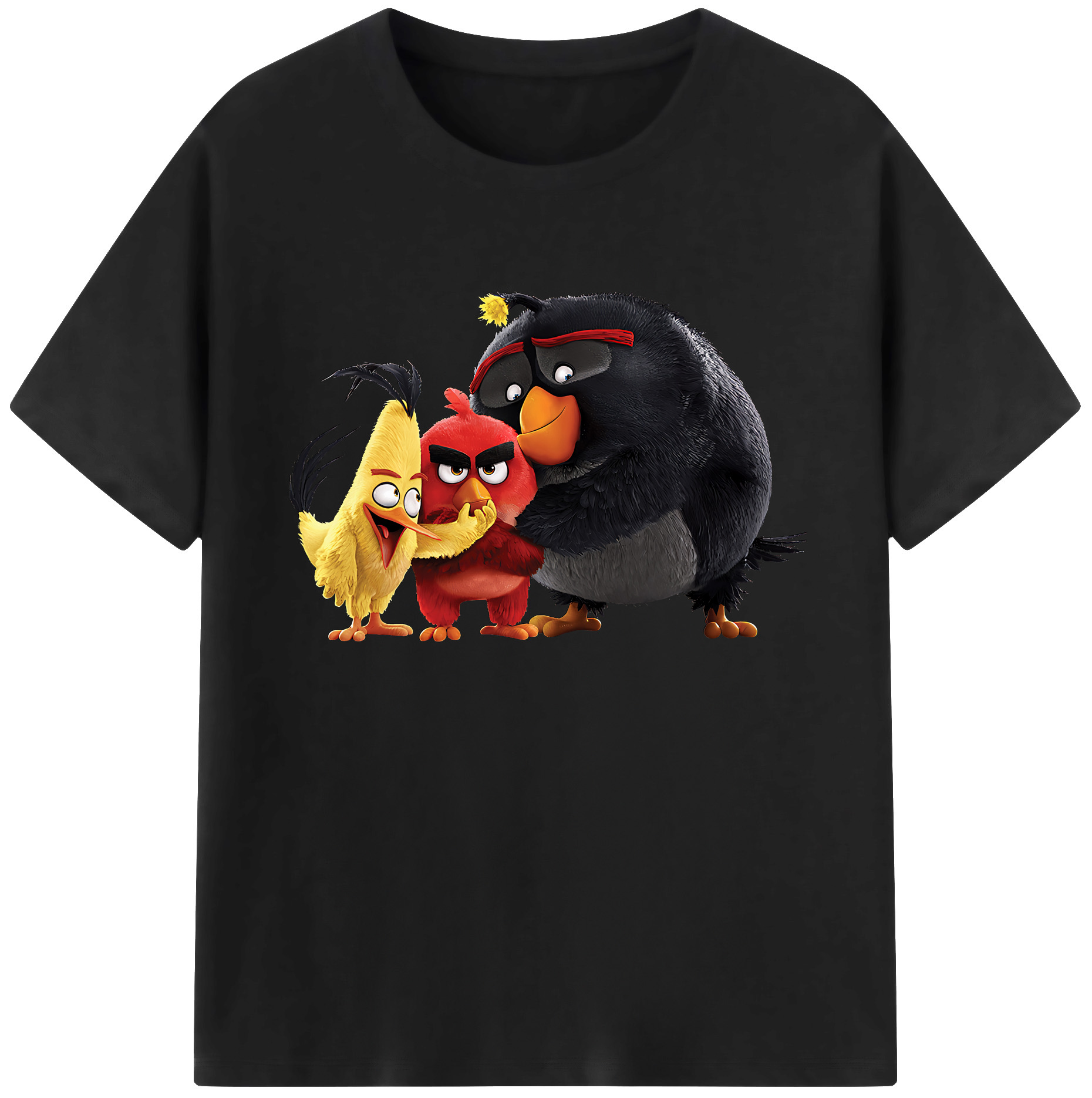 （画像用） Angry Birds アングリーバード 綿100％ メンズ半袖Tシャツ｜肌触りやわらか＆通気性