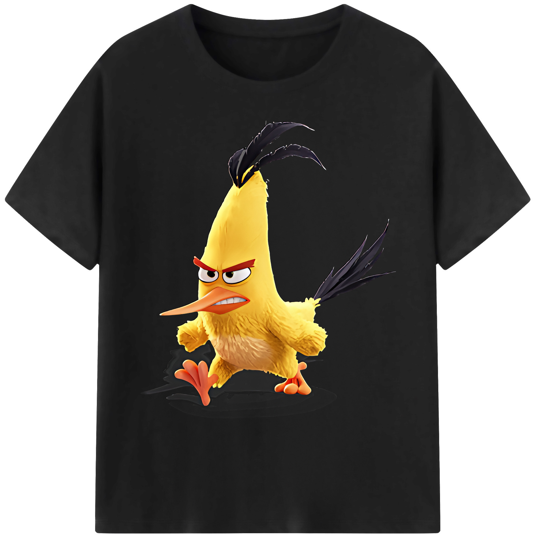 （画像用） Angry Birds アングリーバード 綿100％ メンズ半袖Tシャツ｜肌触りやわらか＆通気性