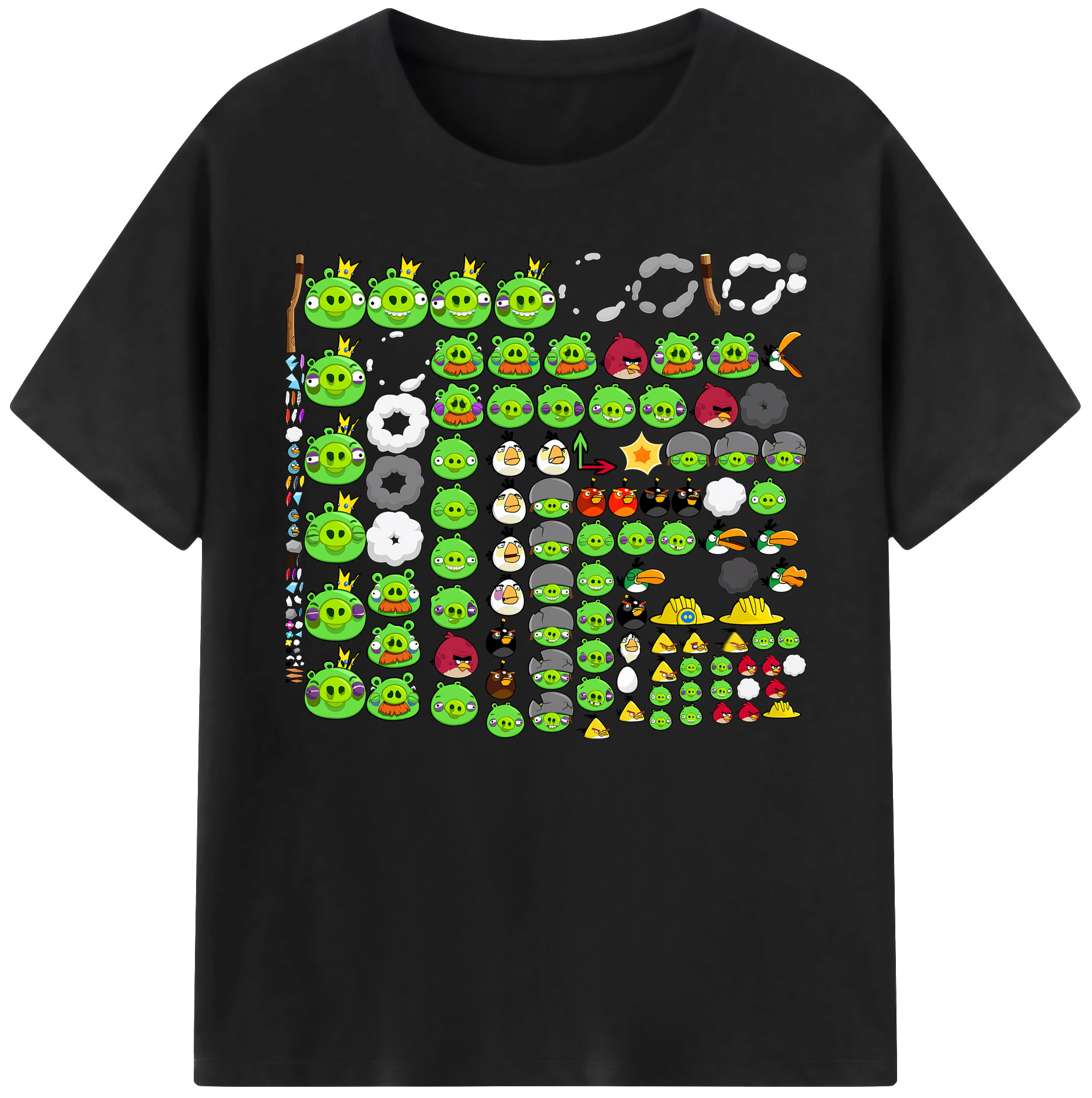 （画像用） Angry Birds アングリーバード 綿100％ メンズ半袖Tシャツ｜肌触りやわらか＆通気性