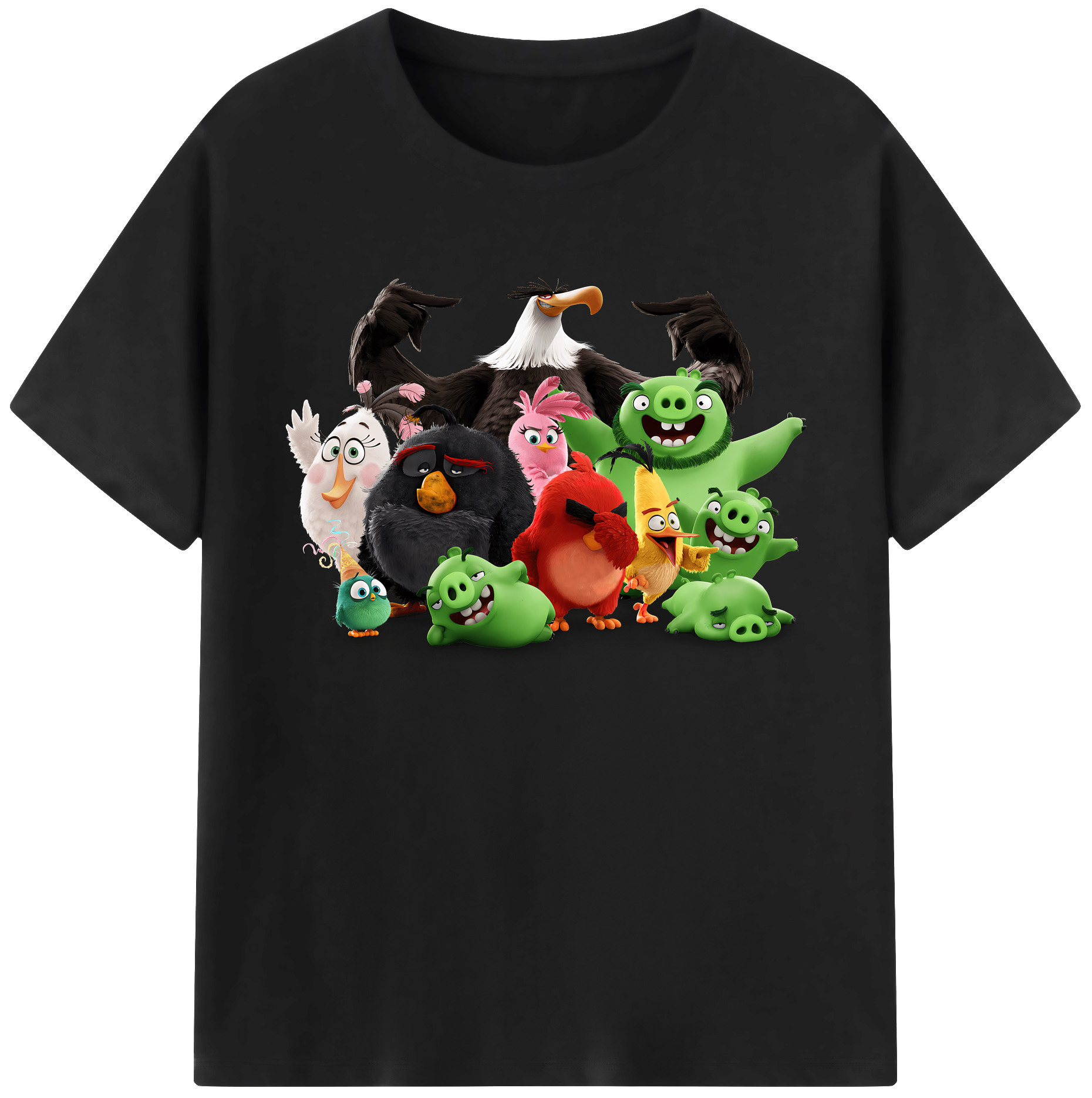 （画像用） Angry Birds アングリーバード 綿100％ メンズ半袖Tシャツ｜肌触りやわらか＆通気性