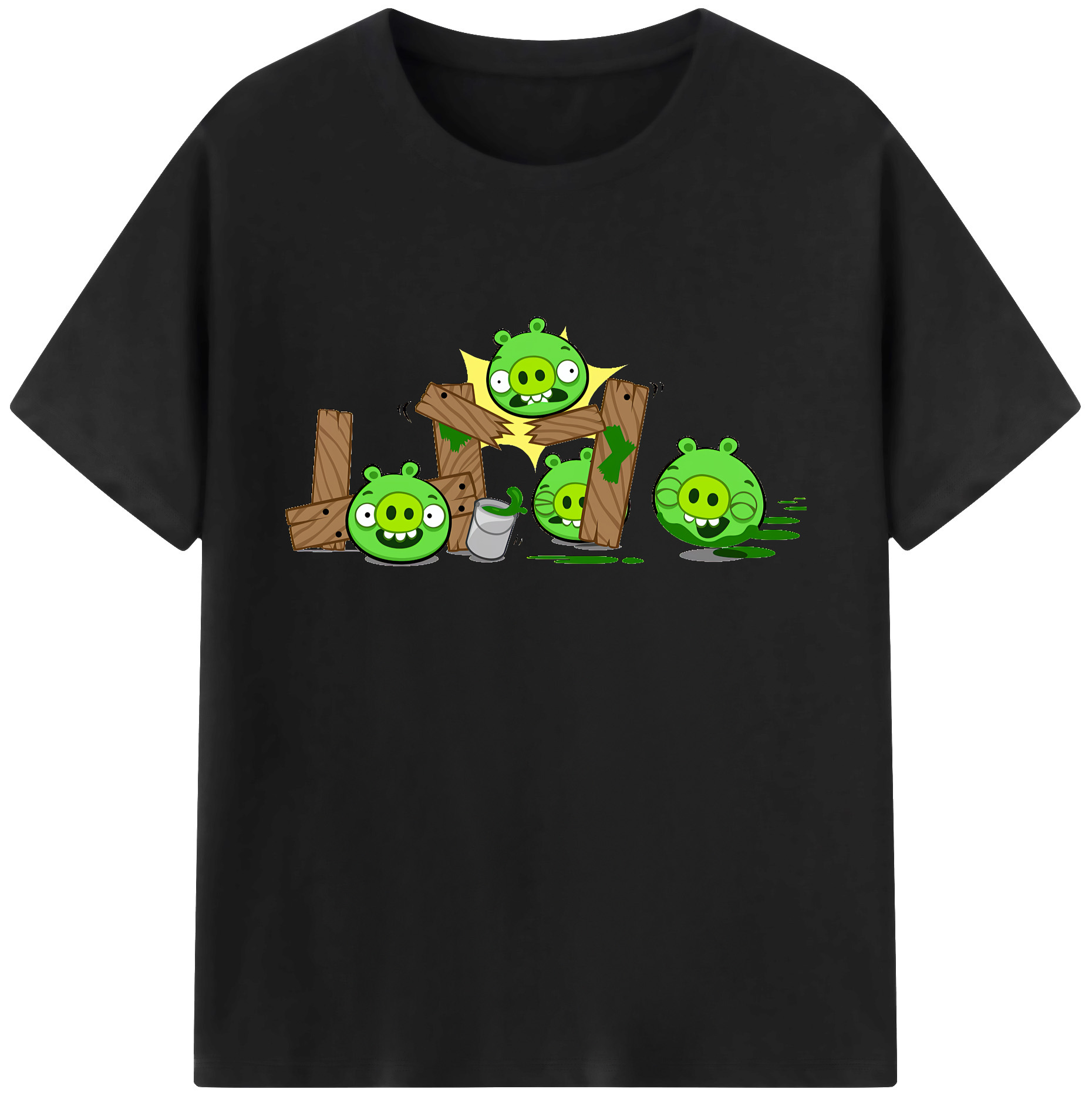 （画像用） Angry Birds アングリーバード 綿100％ メンズ半袖Tシャツ｜肌触りやわらか＆通気性