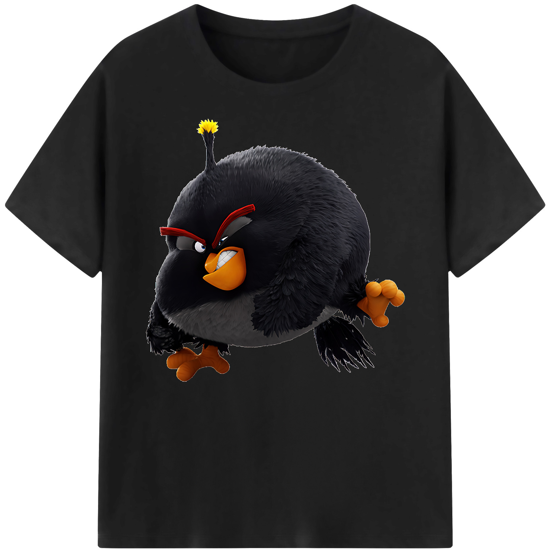 （画像用） Angry Birds アングリーバード 綿100％ メンズ半袖Tシャツ｜肌触りやわらか＆通気性