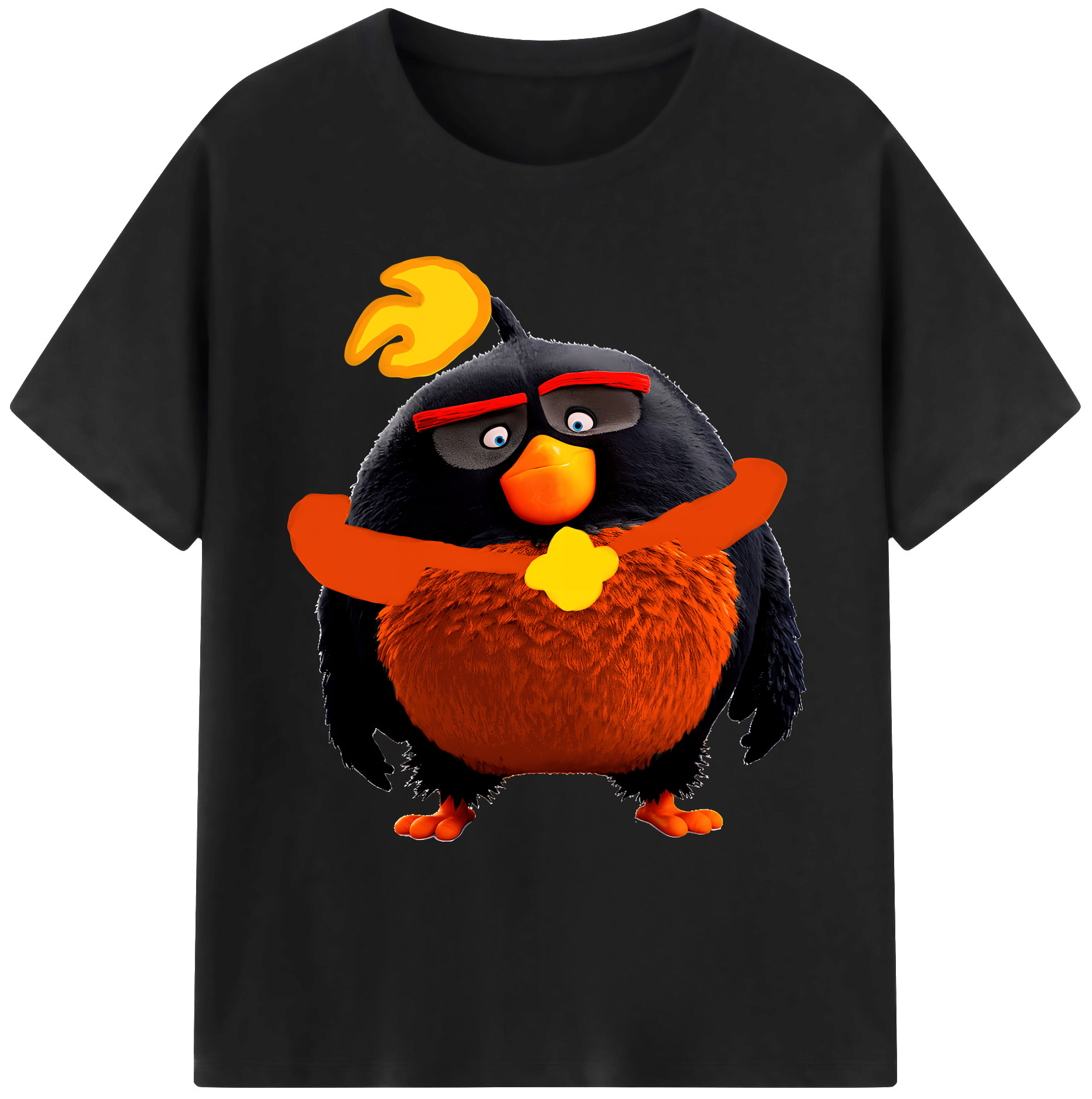 （画像用） Angry Birds アングリーバード 綿100％ メンズ半袖Tシャツ｜肌触りやわらか＆通気性
