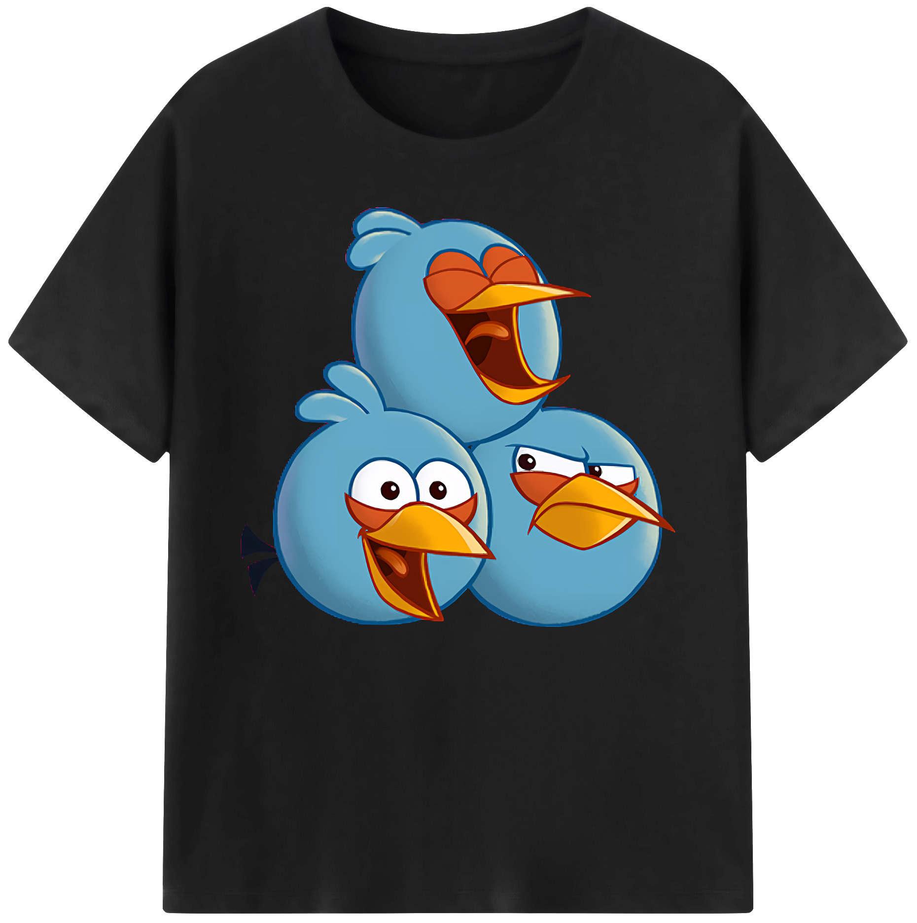 （画像用） Angry Birds アングリーバード 綿100％ メンズ半袖Tシャツ｜肌触りやわらか＆通気性