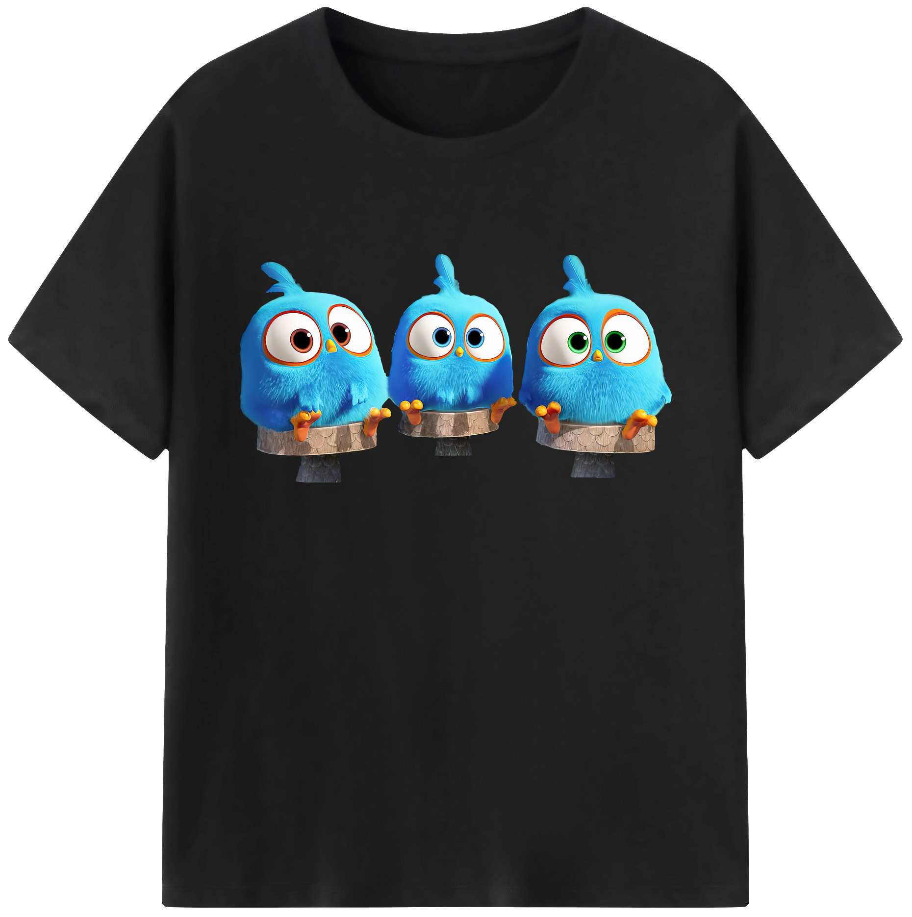 （画像用） Angry Birds アングリーバード 綿100％ メンズ半袖Tシャツ｜肌触りやわらか＆通気性