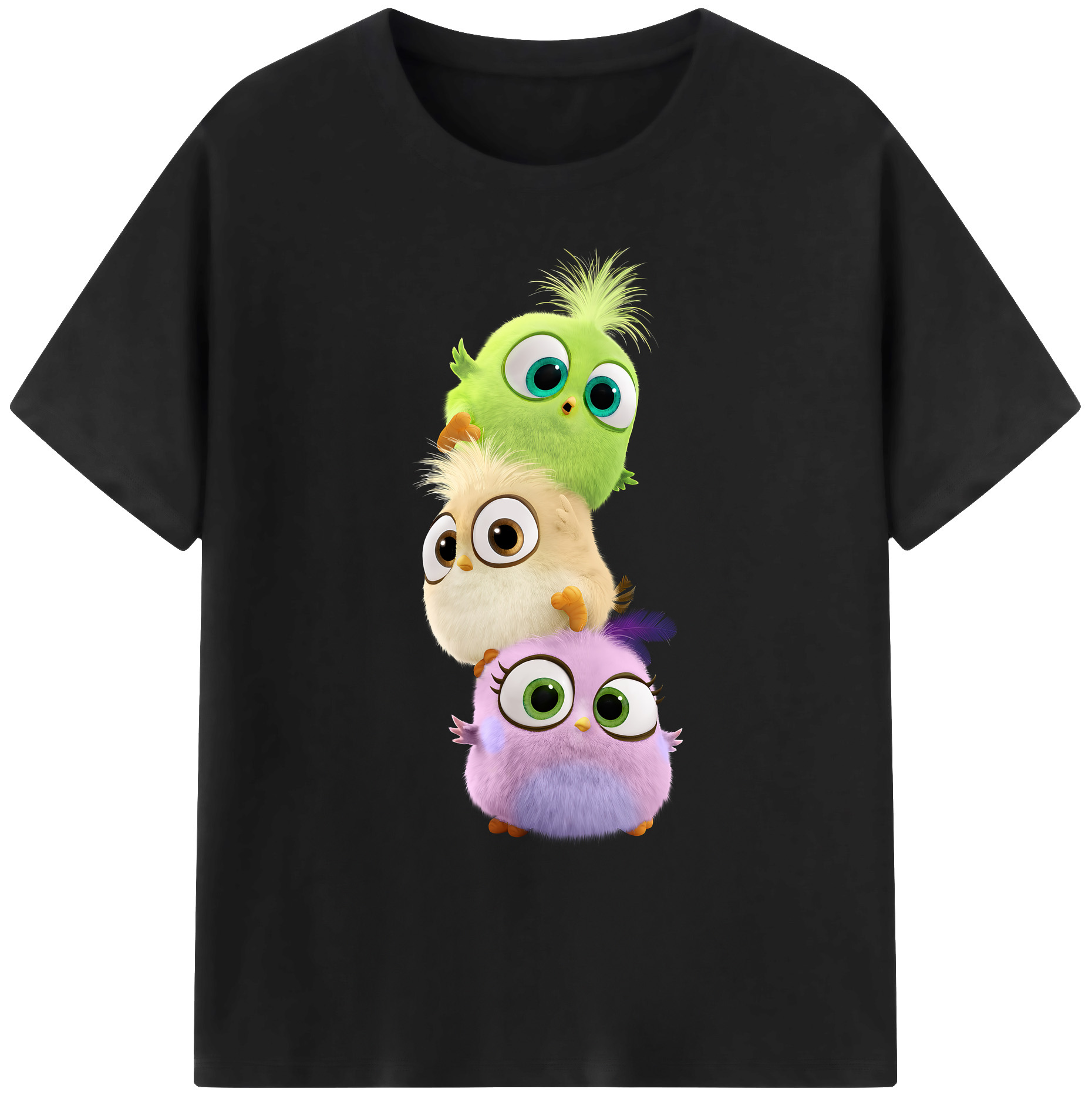 （画像用） Angry Birds アングリーバード 綿100％ メンズ半袖Tシャツ｜肌触りやわらか＆通気性