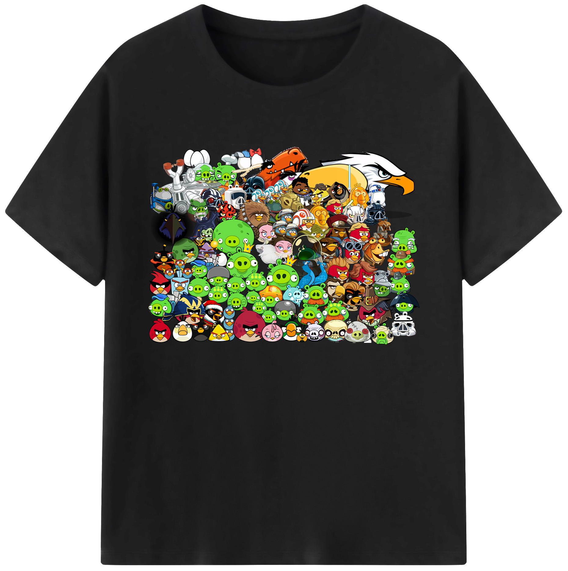 （画像用） Angry Birds アングリーバード 綿100％ メンズ半袖Tシャツ｜肌触りやわらか＆通気性
