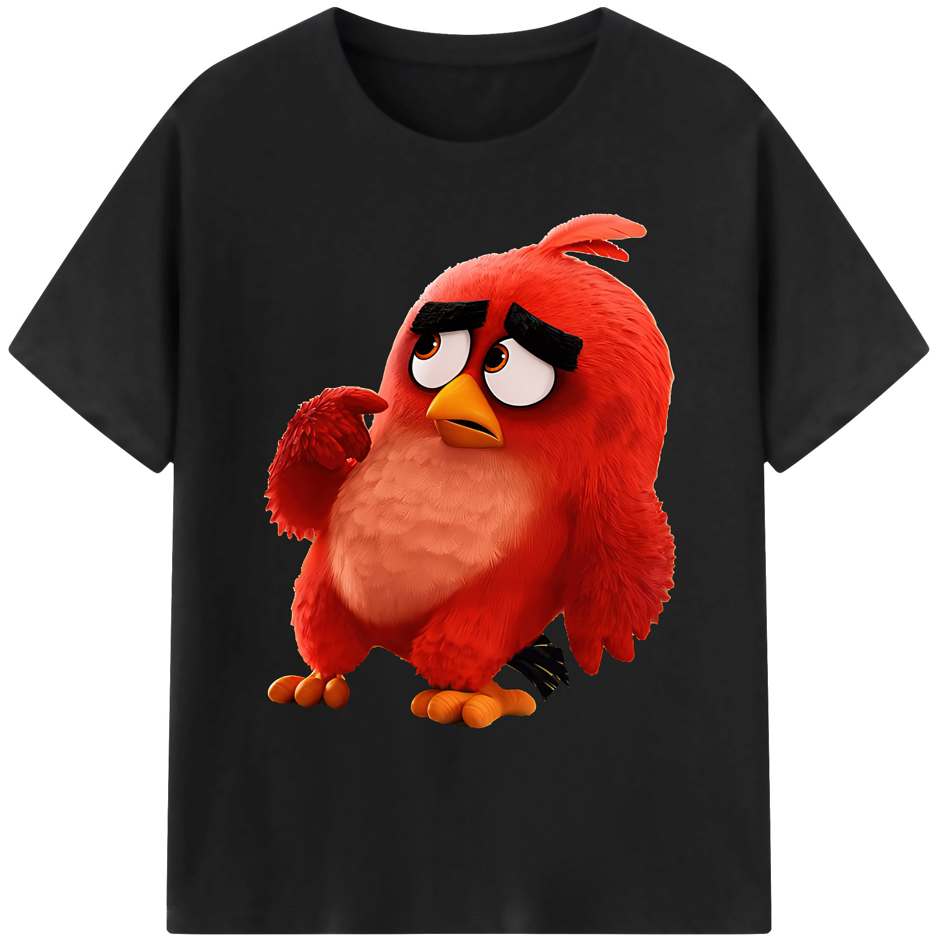 （画像用） Angry Birds アングリーバード 綿100％ メンズ半袖Tシャツ｜肌触りやわらか＆通気性