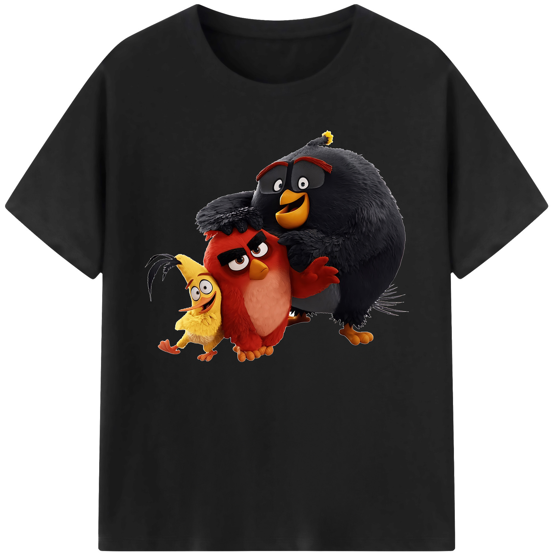 （画像用） Angry Birds アングリーバード 綿100％ メンズ半袖Tシャツ｜肌触りやわらか＆通気性