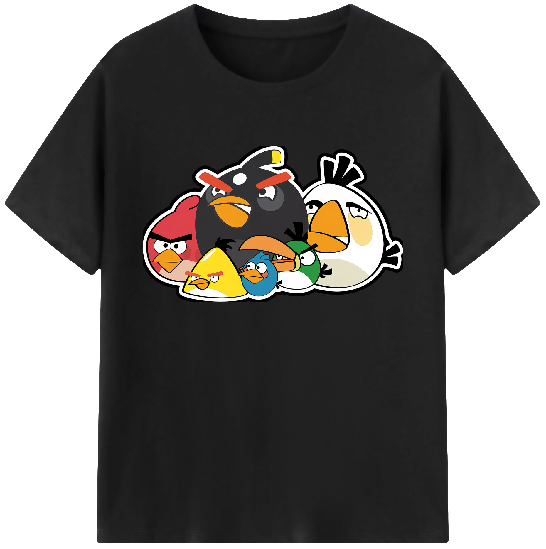 （画像用） Angry Birds アングリーバード 綿100％ メンズ半袖Tシャツ｜肌触りやわらか＆通気性