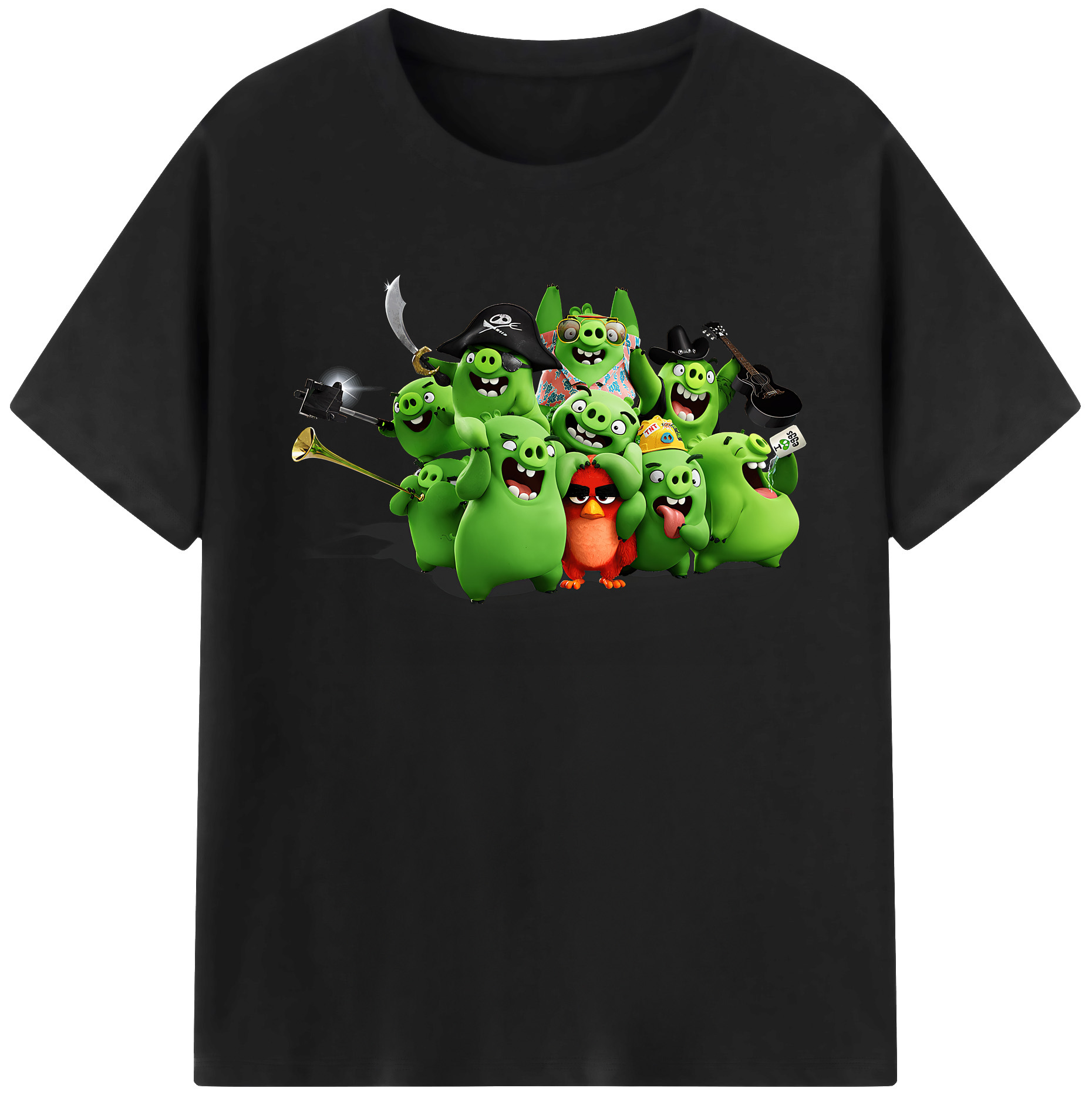（画像用） Angry Birds アングリーバード 綿100％ メンズ半袖Tシャツ｜肌触りやわらか＆通気性