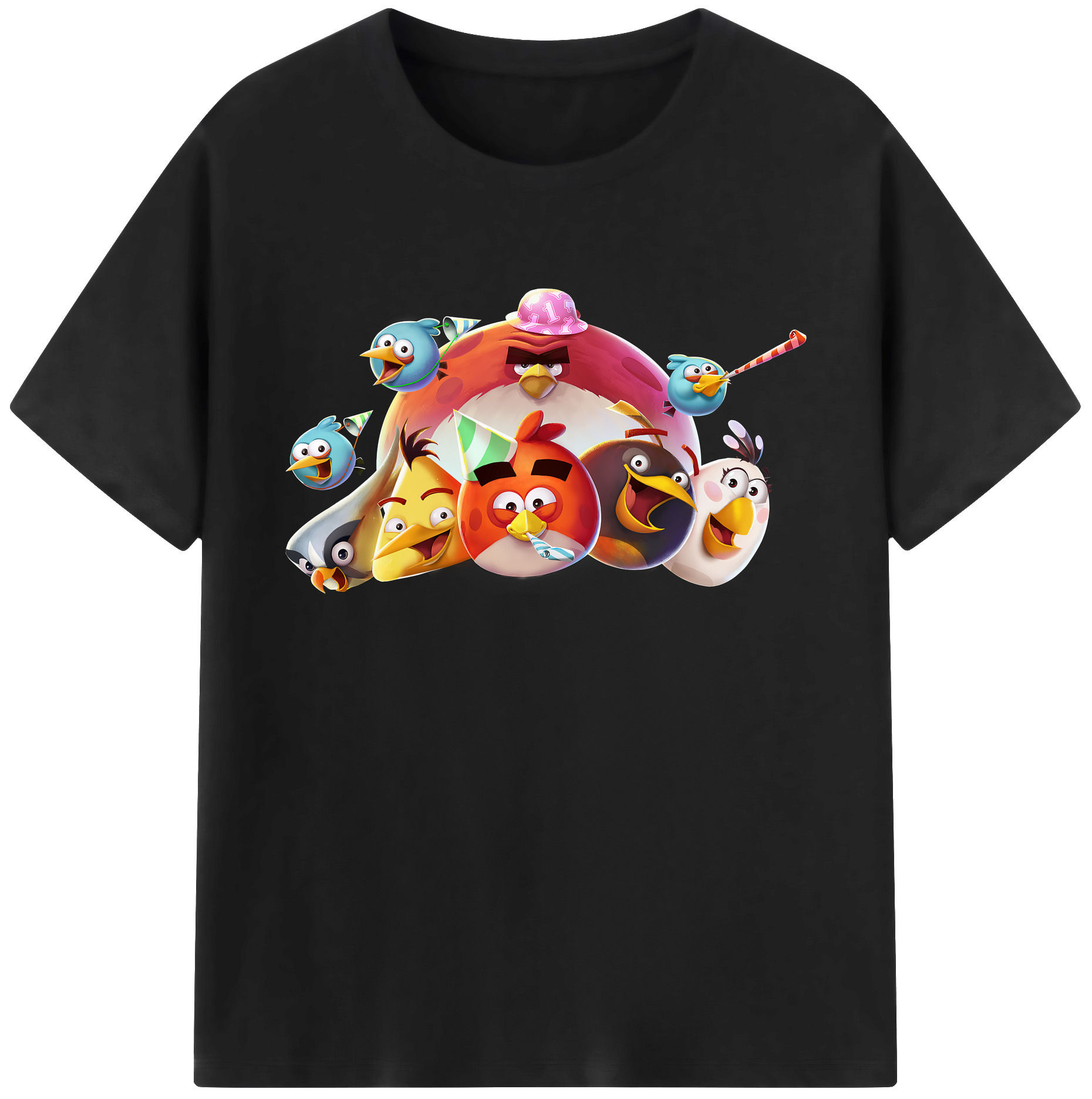 （画像用） Angry Birds アングリーバード 綿100％ メンズ半袖Tシャツ｜肌触りやわらか＆通気性