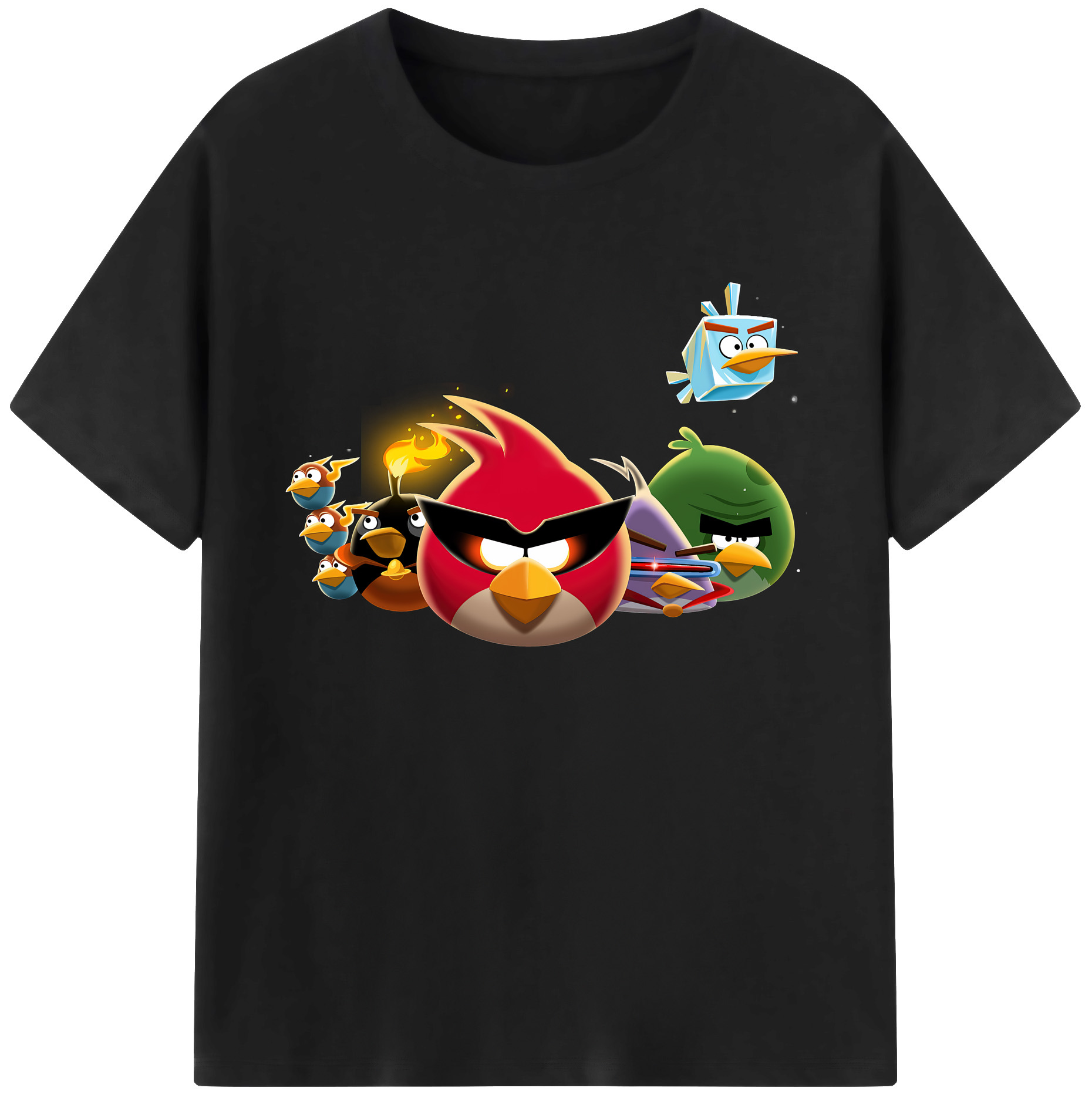 （画像用） Angry Birds アングリーバード 綿100％ メンズ半袖Tシャツ｜肌触りやわらか＆通気性