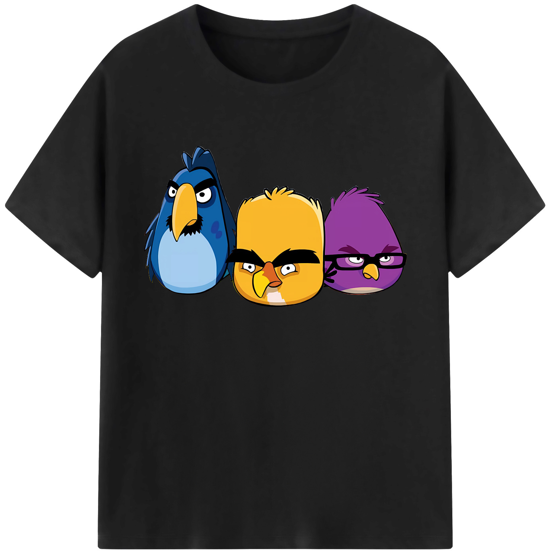 （画像用） Angry Birds アングリーバード 綿100％ メンズ半袖Tシャツ｜肌触りやわらか＆通気性