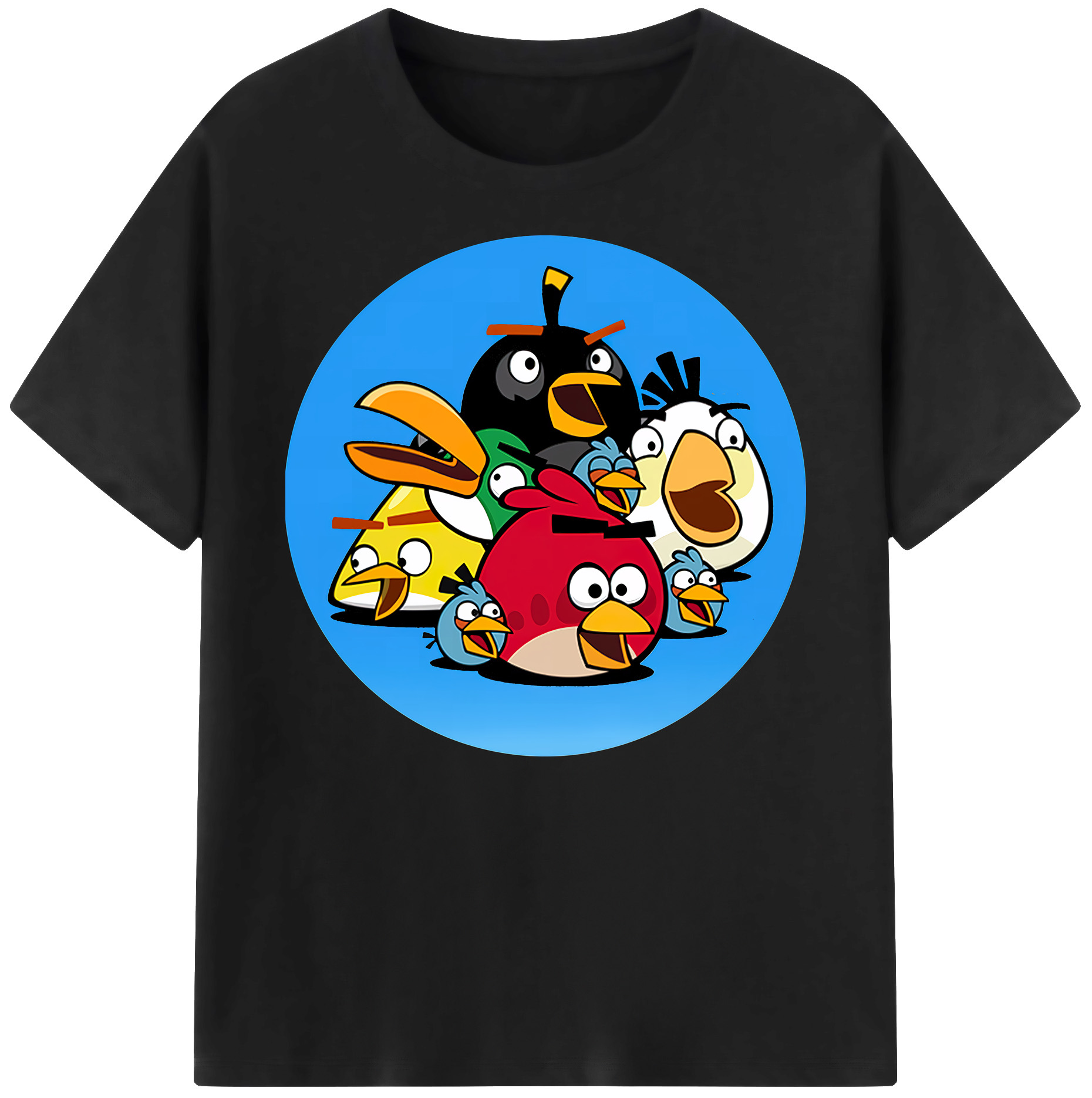 （画像用） Angry Birds アングリーバード 綿100％ メンズ半袖Tシャツ｜肌触りやわらか＆通気性