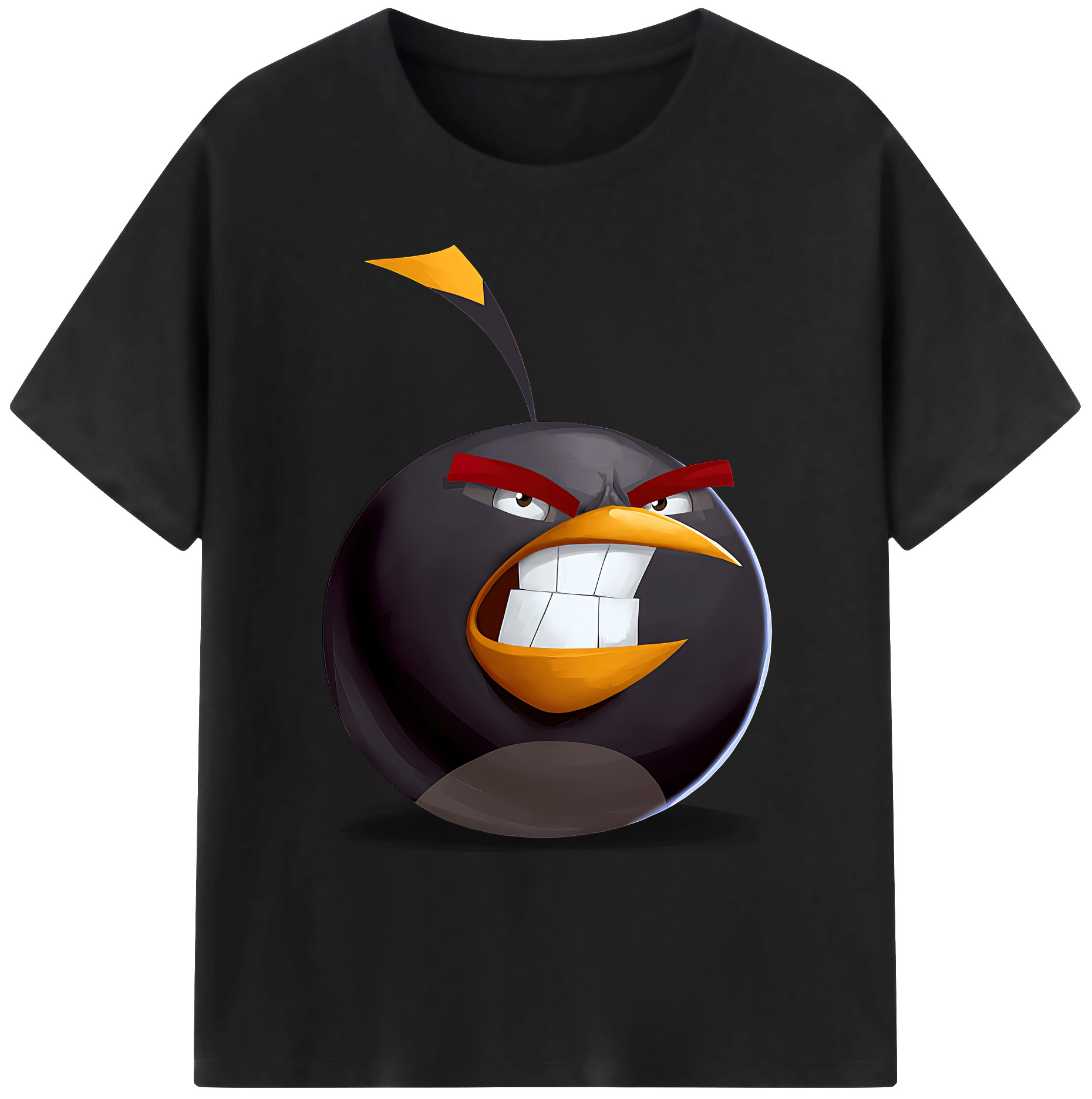 （画像用） Angry Birds アングリーバード 綿100％ メンズ半袖Tシャツ｜肌触りやわらか＆通気性