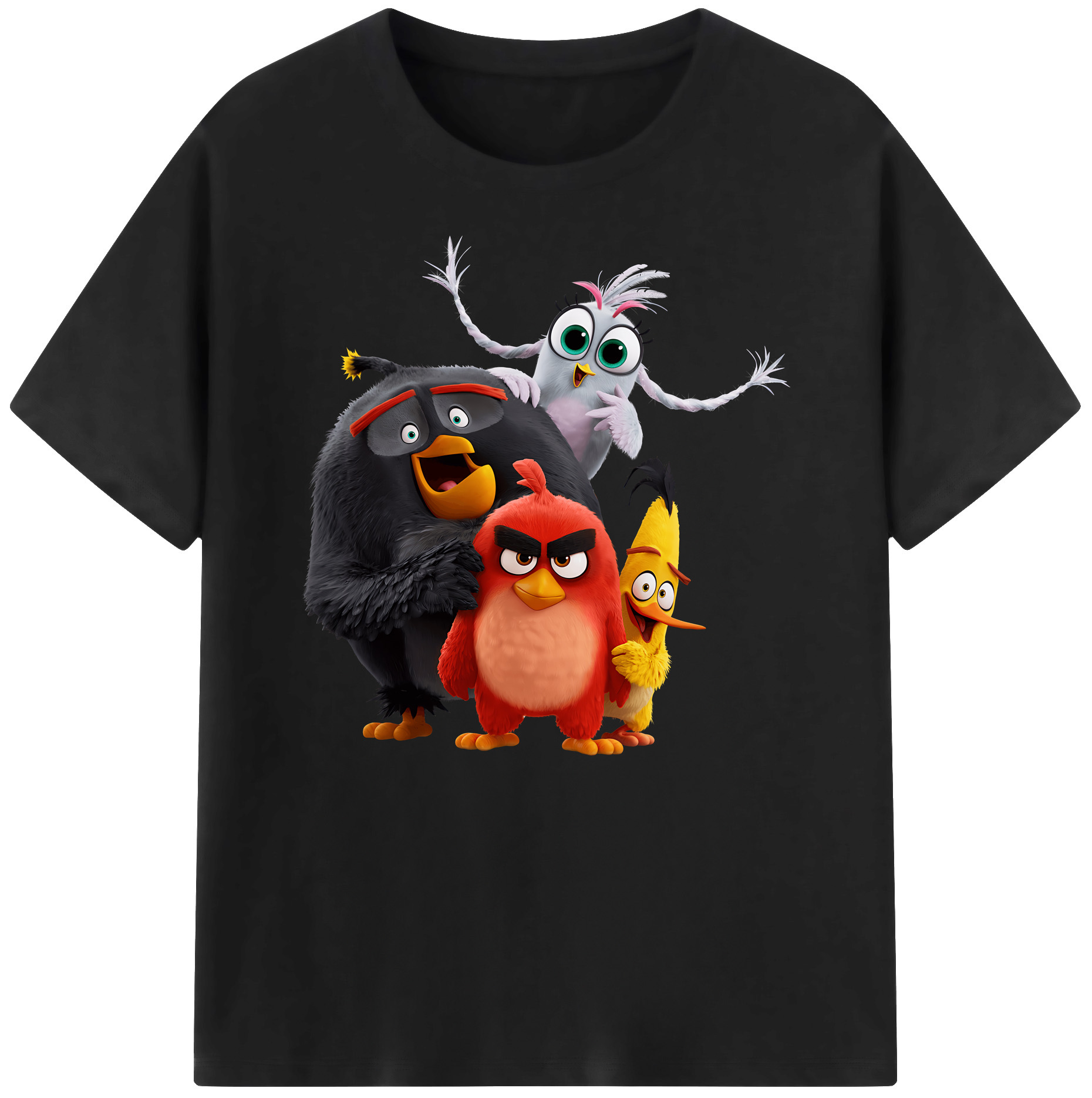 （画像用） Angry Birds アングリーバード 綿100％ メンズ半袖Tシャツ｜肌触りやわらか＆通気性