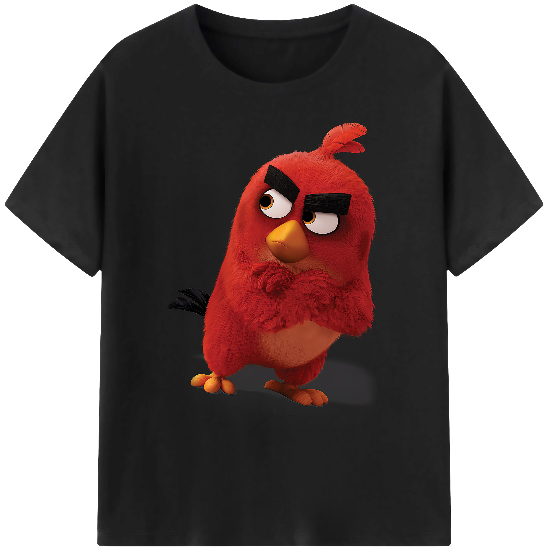 （画像用） Angry Birds アングリーバード 綿100％ メンズ半袖Tシャツ｜肌触りやわらか＆通気性