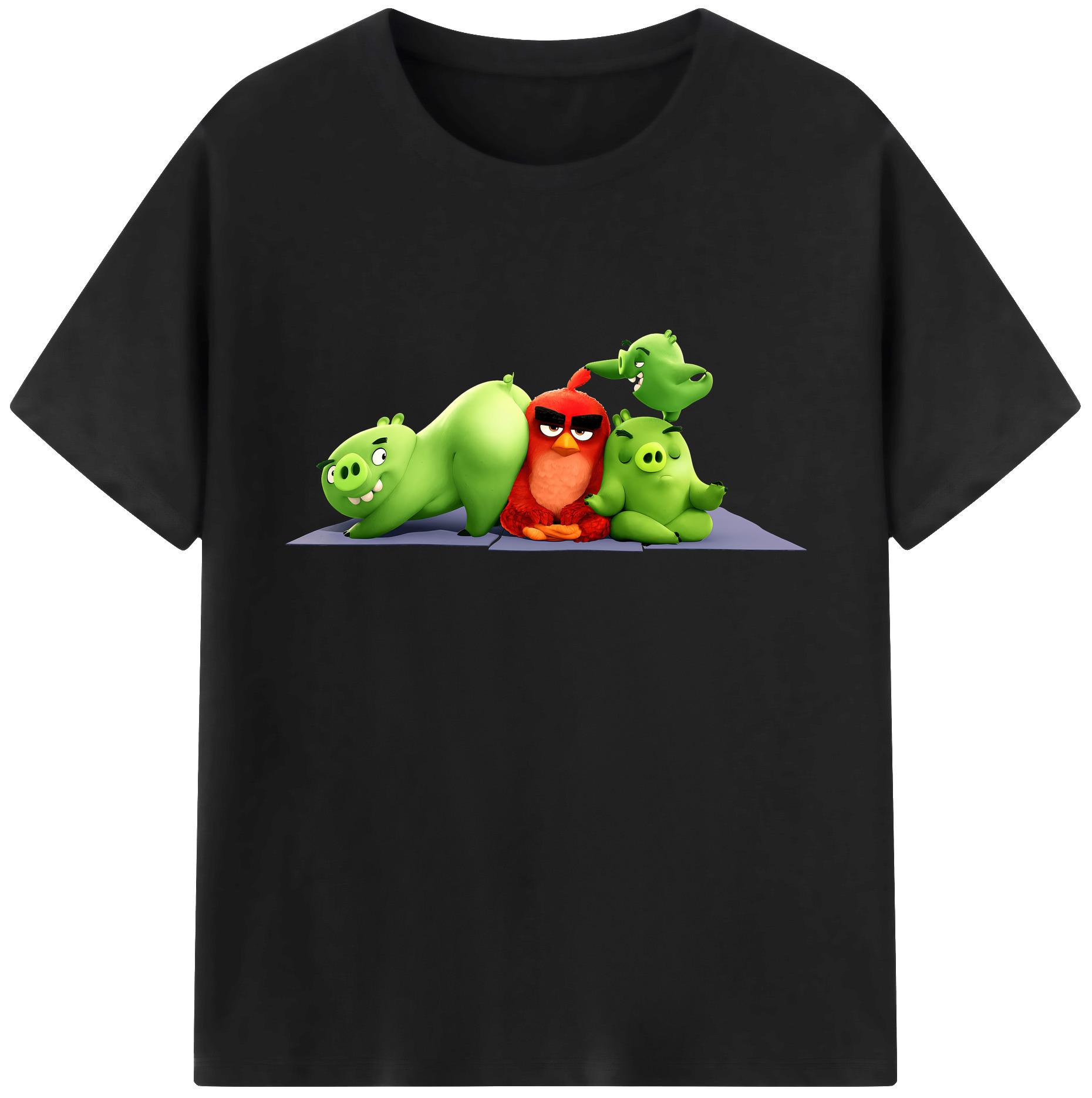 （画像用） Angry Birds アングリーバード 綿100％ メンズ半袖Tシャツ｜肌触りやわらか＆通気性