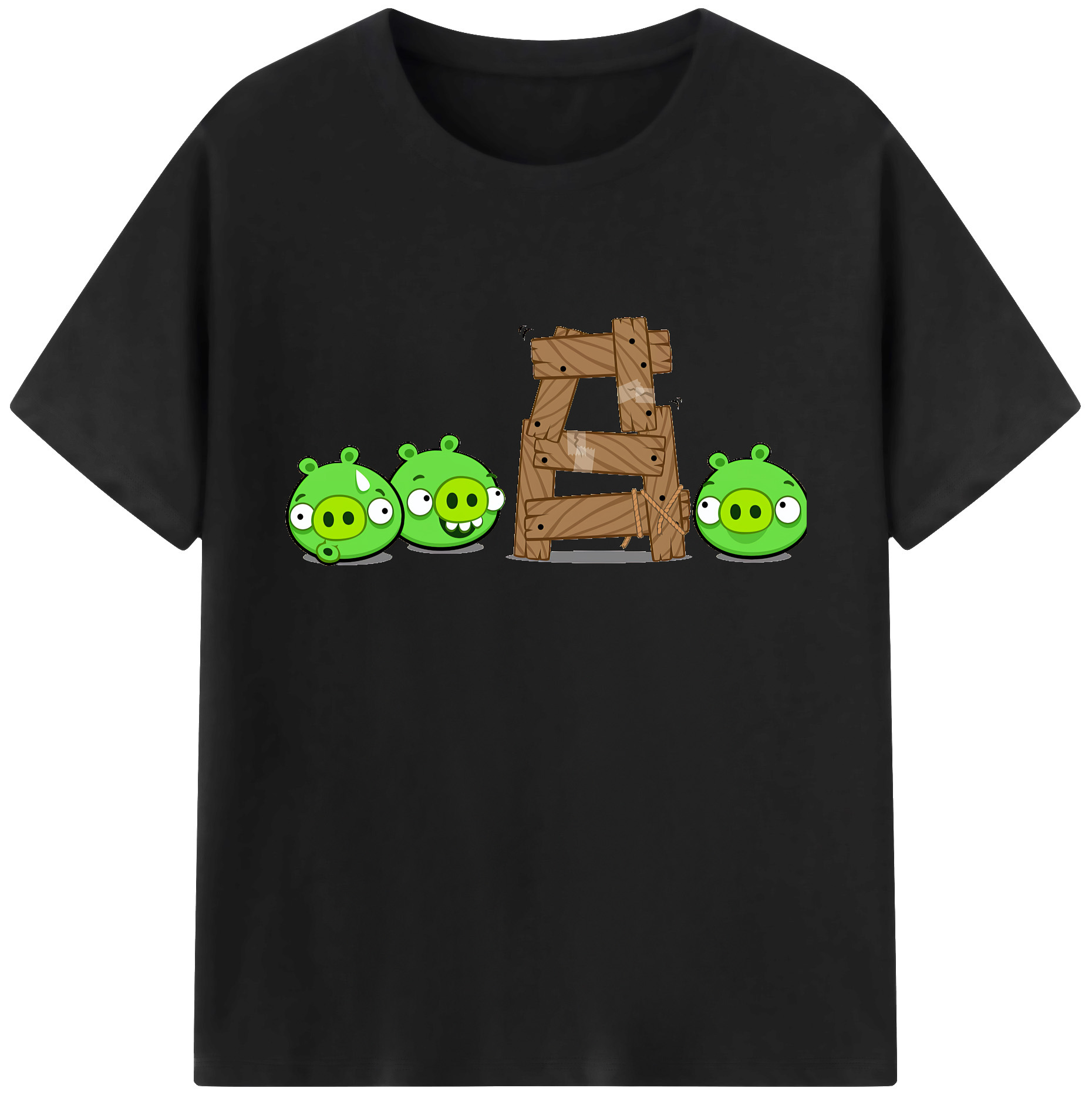 （画像用） Angry Birds アングリーバード 綿100％ メンズ半袖Tシャツ｜肌触りやわらか＆通気性